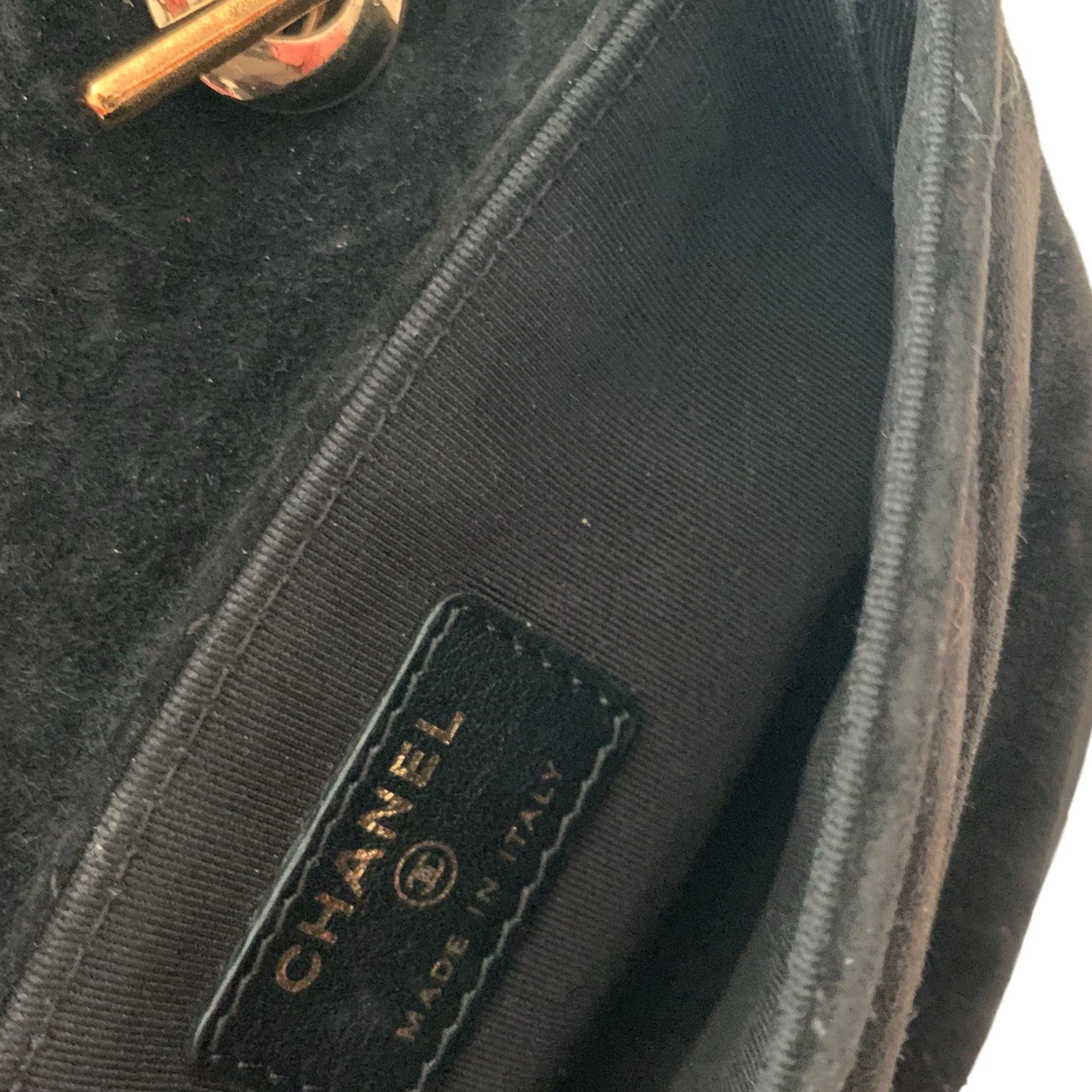 Chanel Black Chevron Suede Mini Chain Flap Bag - Image 5