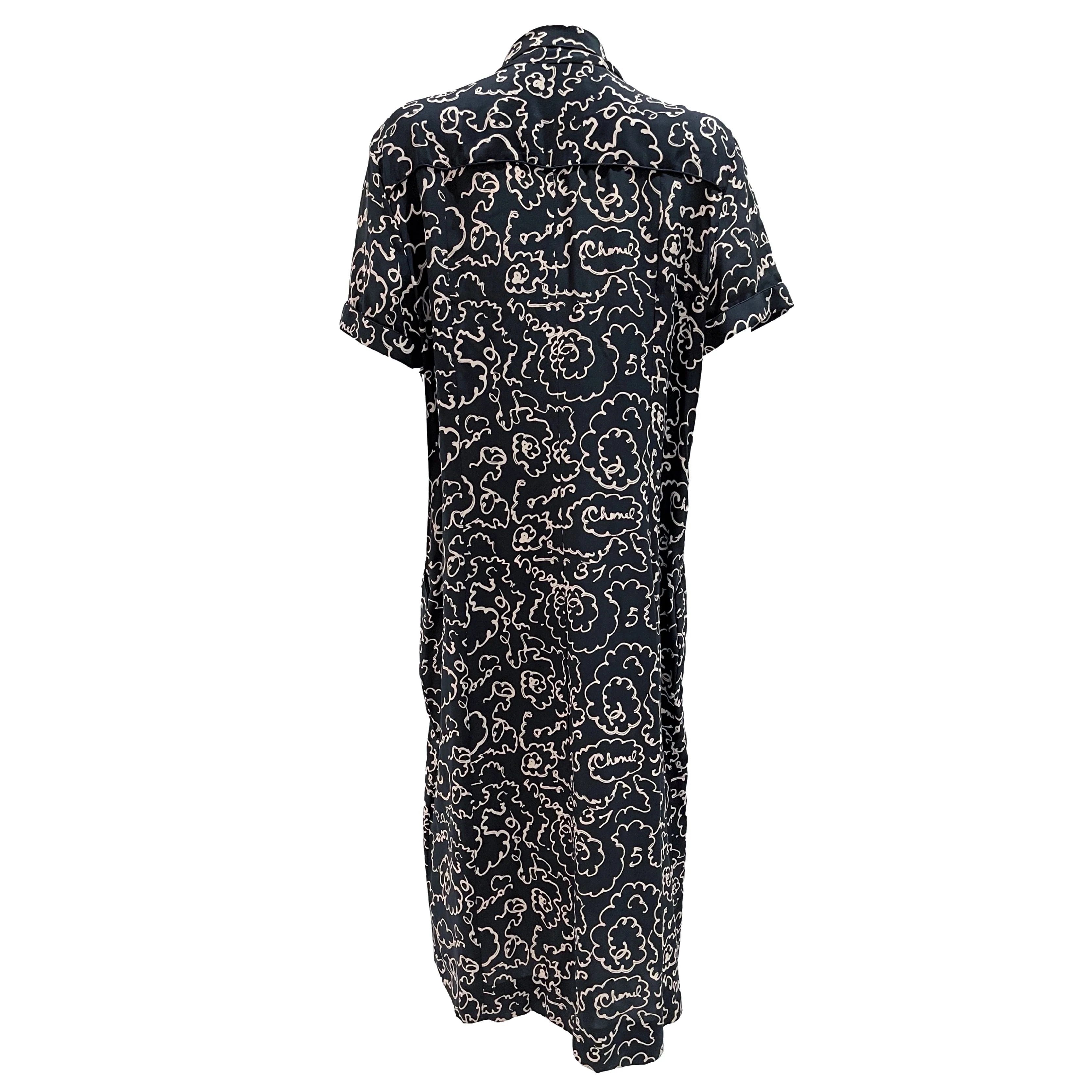 Chanel Black Cloud Logo Dress - Image 2