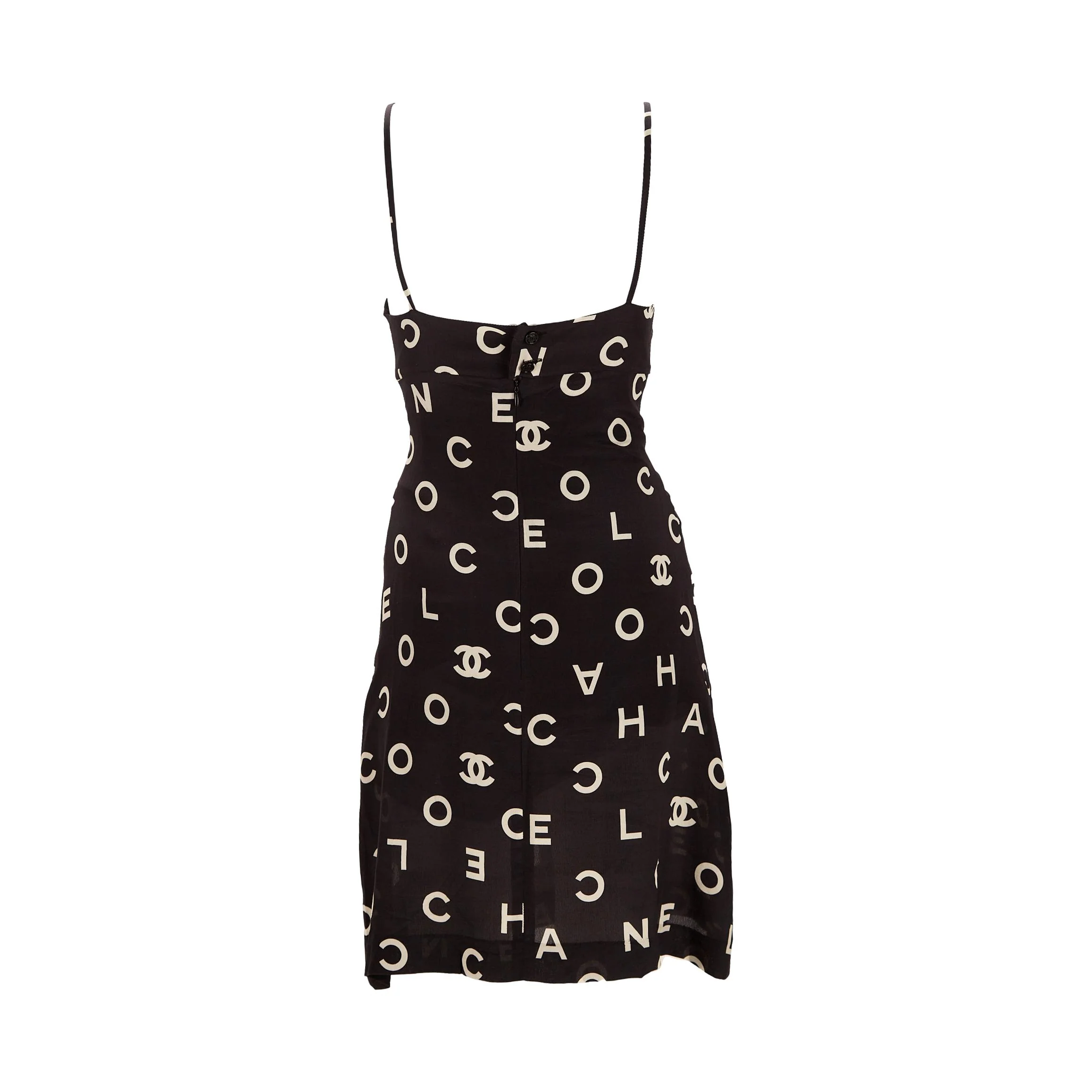 Chanel Black Coco Print Dress - Image 2