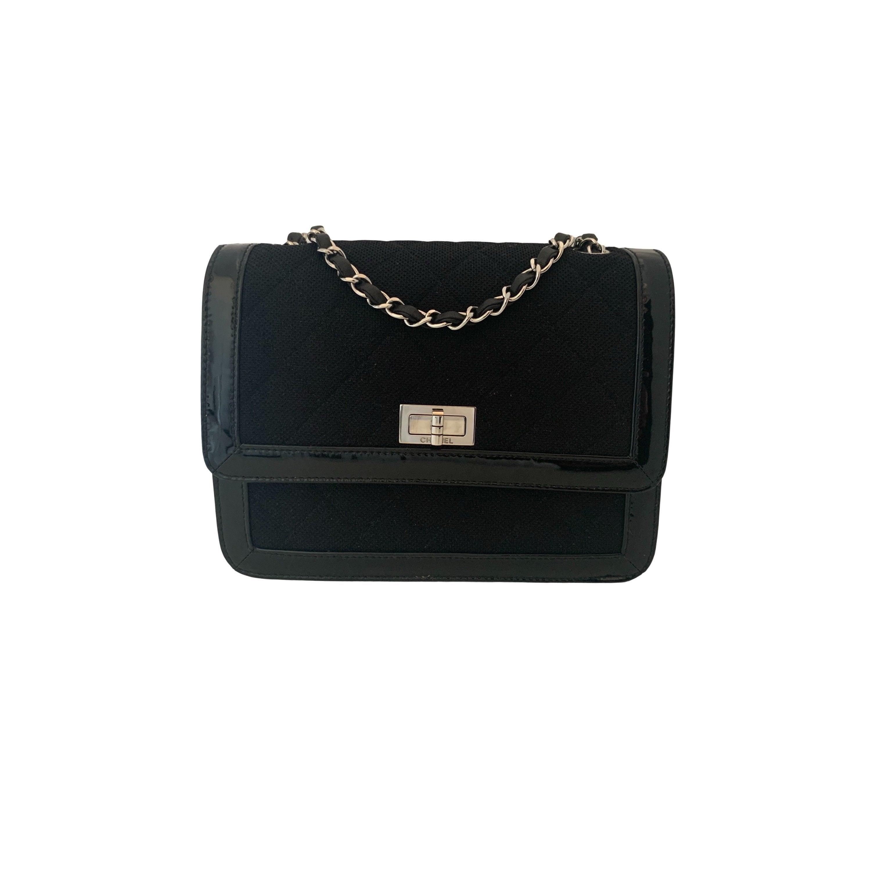 Chanel Black Cotton Quilted Bag