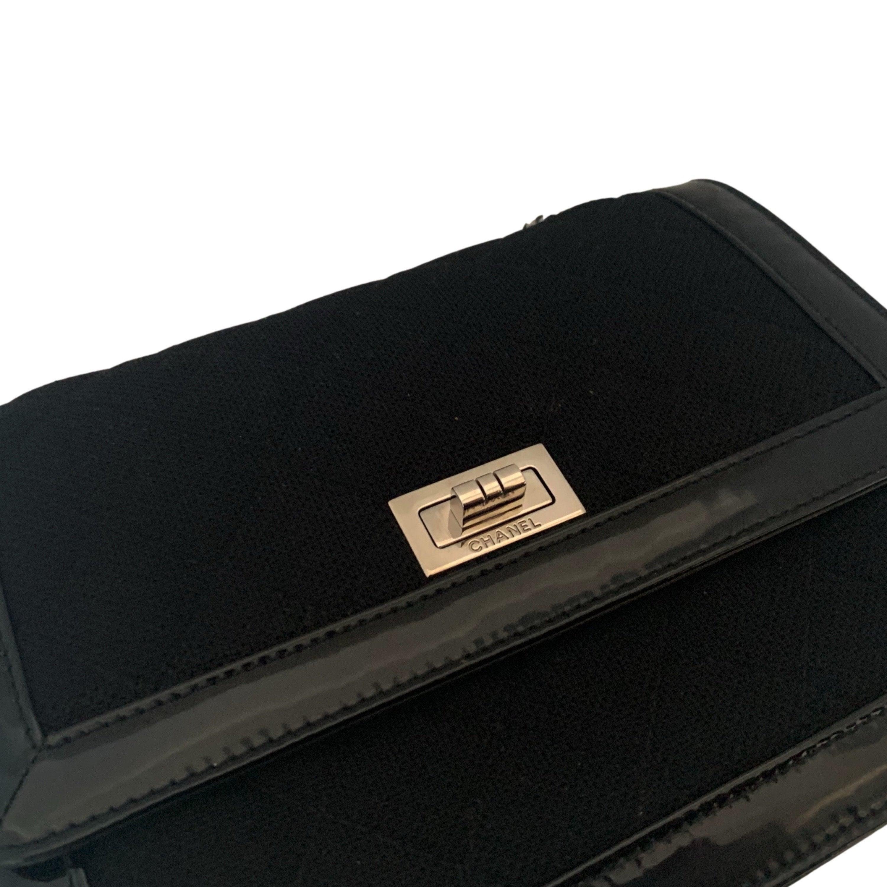 Chanel Black Cotton Quilted Bag - Image 4