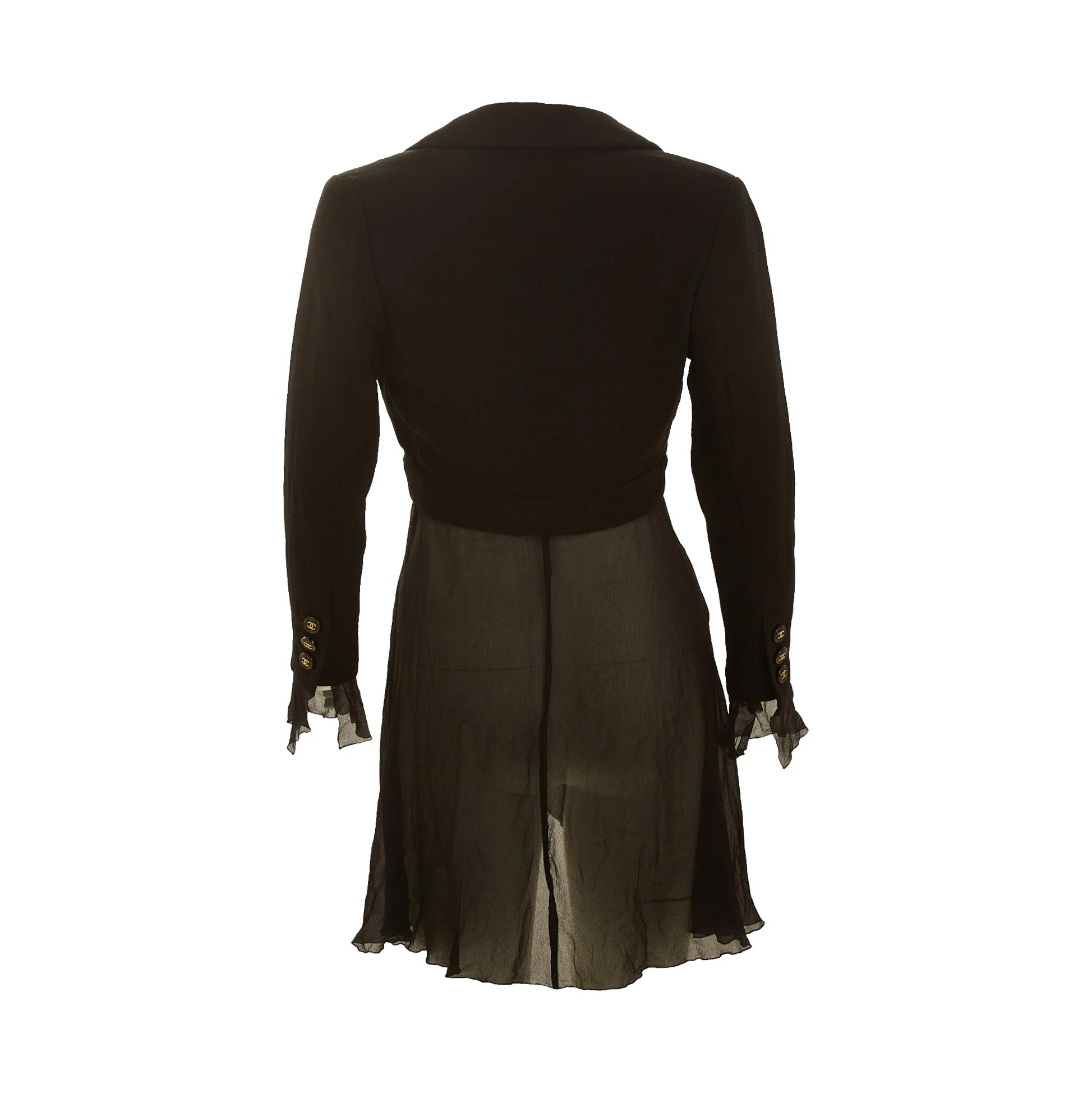 Chanel Black Cropped Blazer - Image 3
