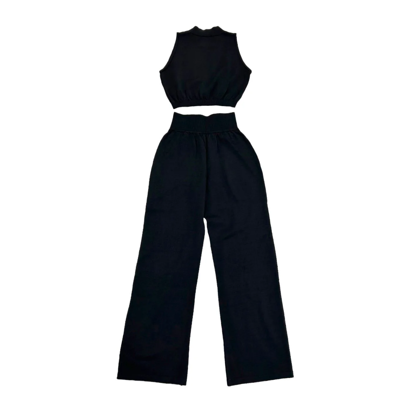 Chanel Black Cropped Sport Logo Set - Image 2