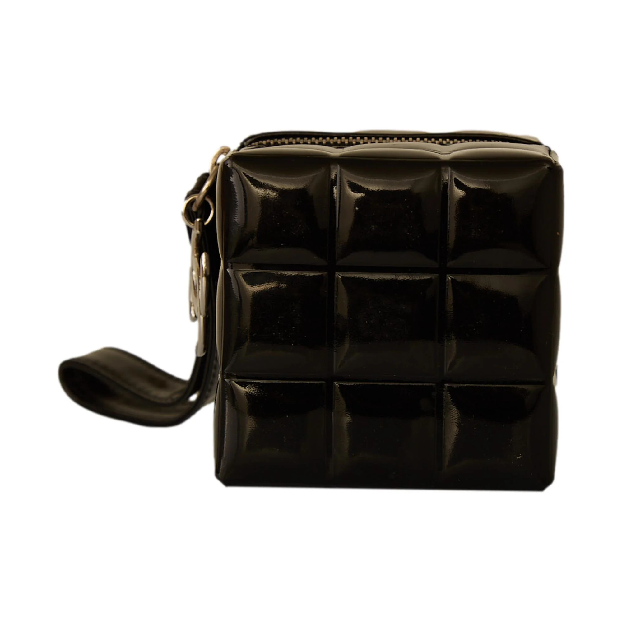 Chanel Black Cube Logo Wristlet - Image 2