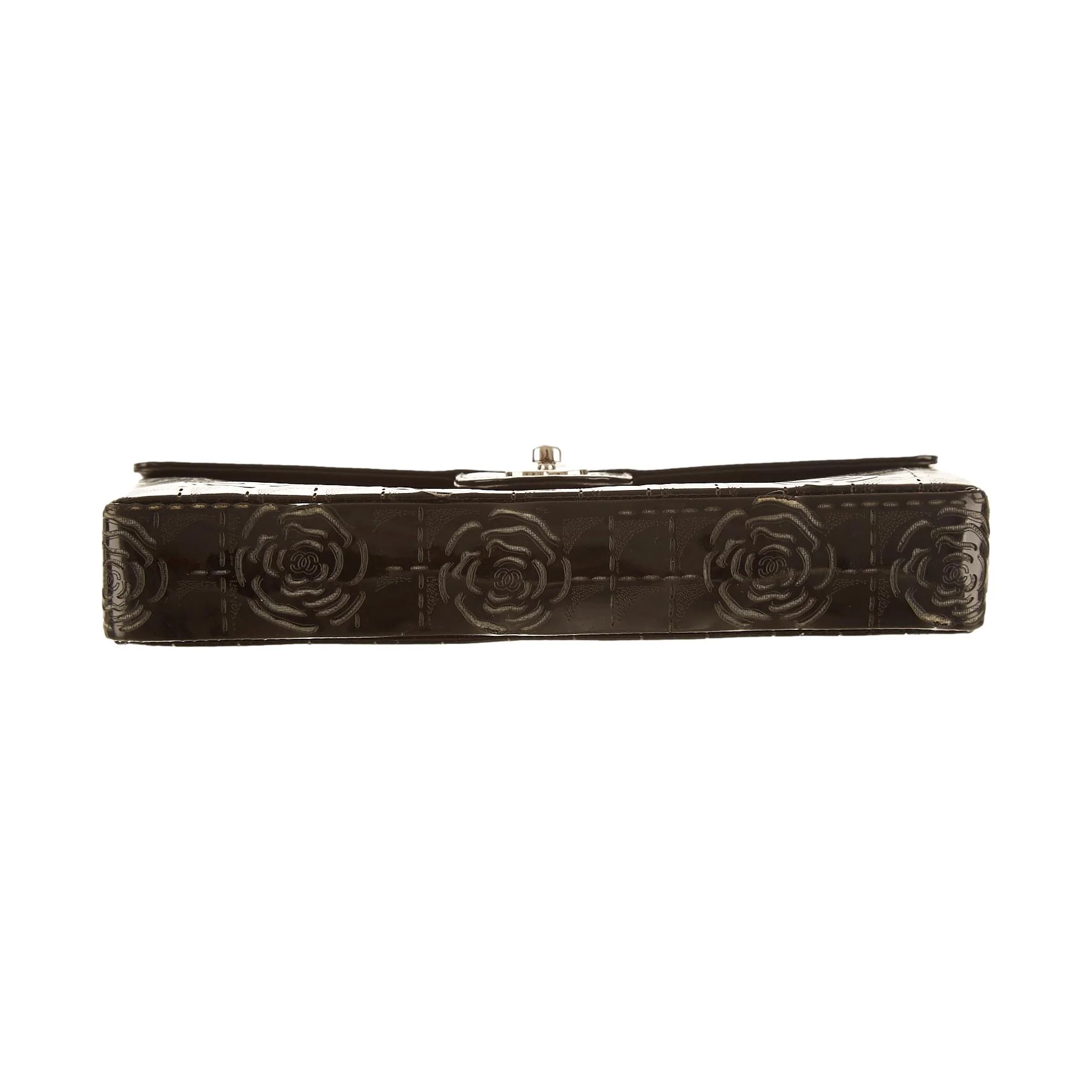 Chanel Black Floral Chain Shoulder Bag - Image 4