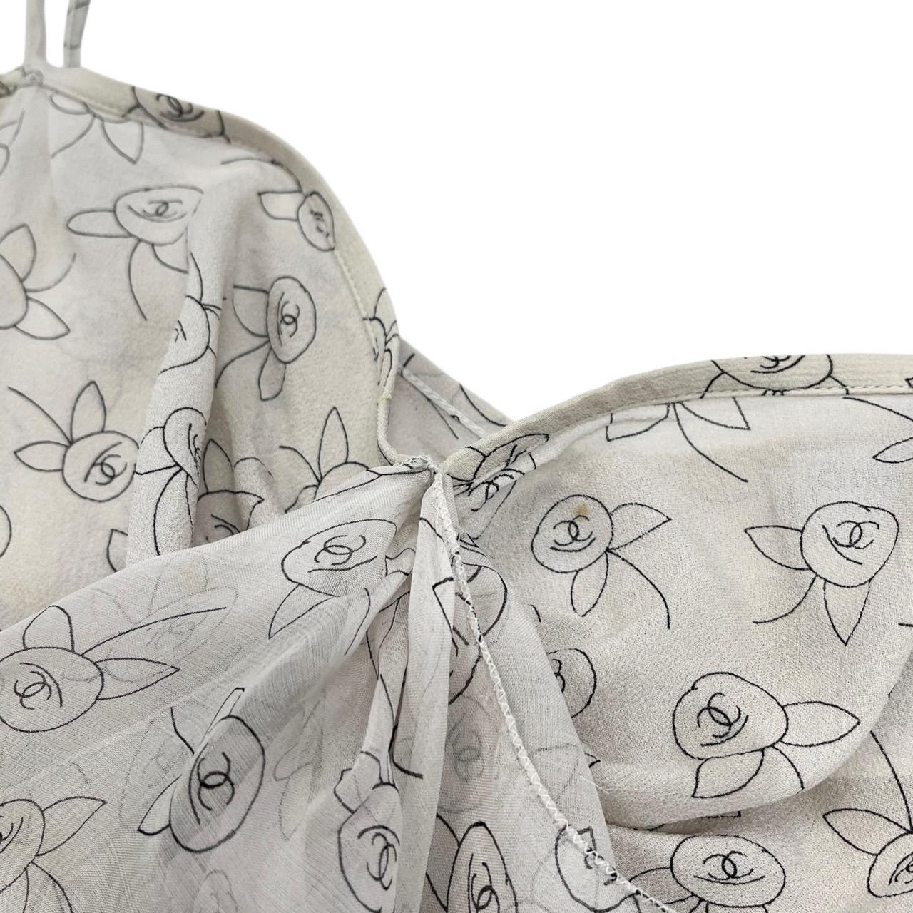 Chanel Floral Ruffle Tank Top - Image 3