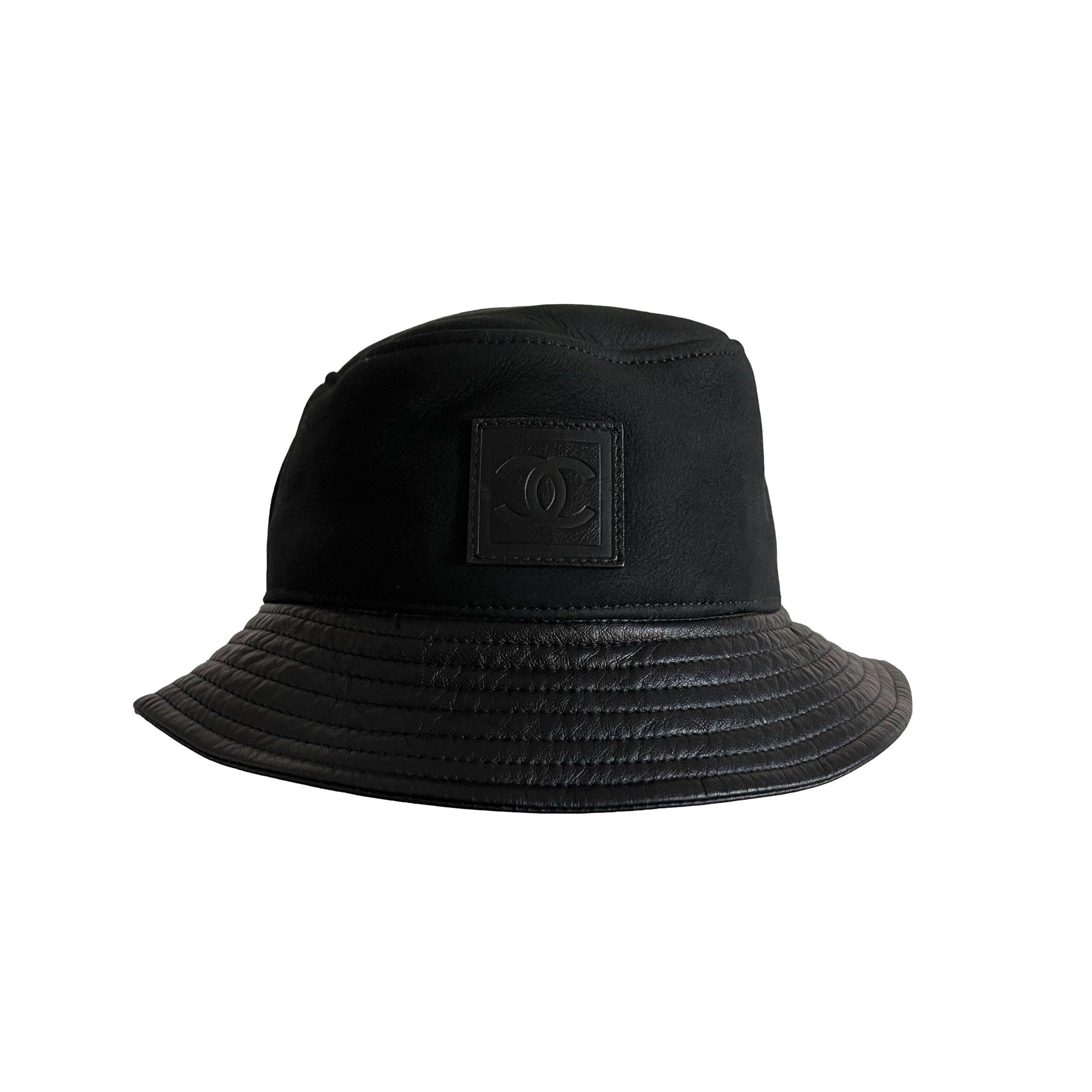 Chanel Black Fur Lined Bucket Hat
