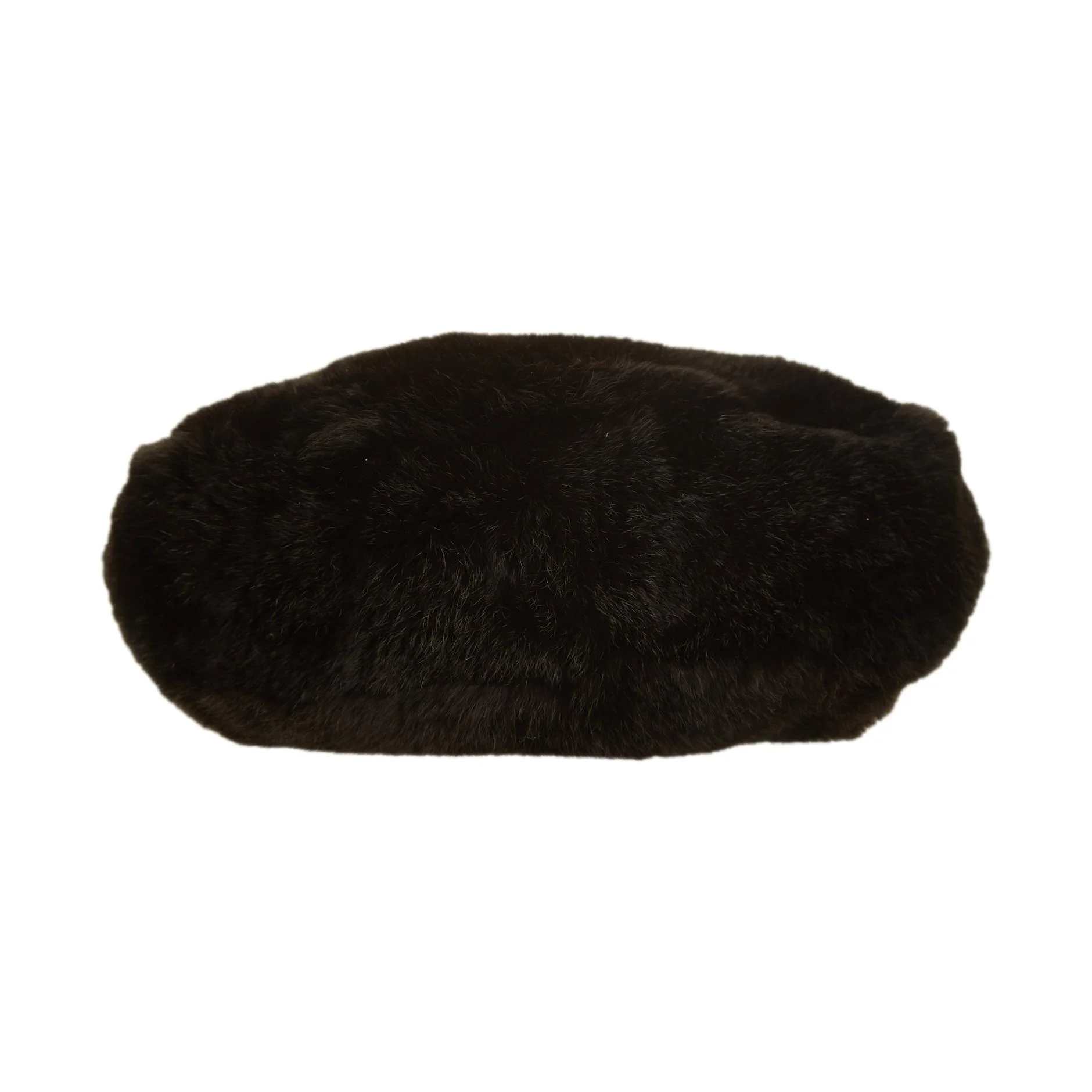 Chanel Black Fur Logo Shoulder Bag - Image 3