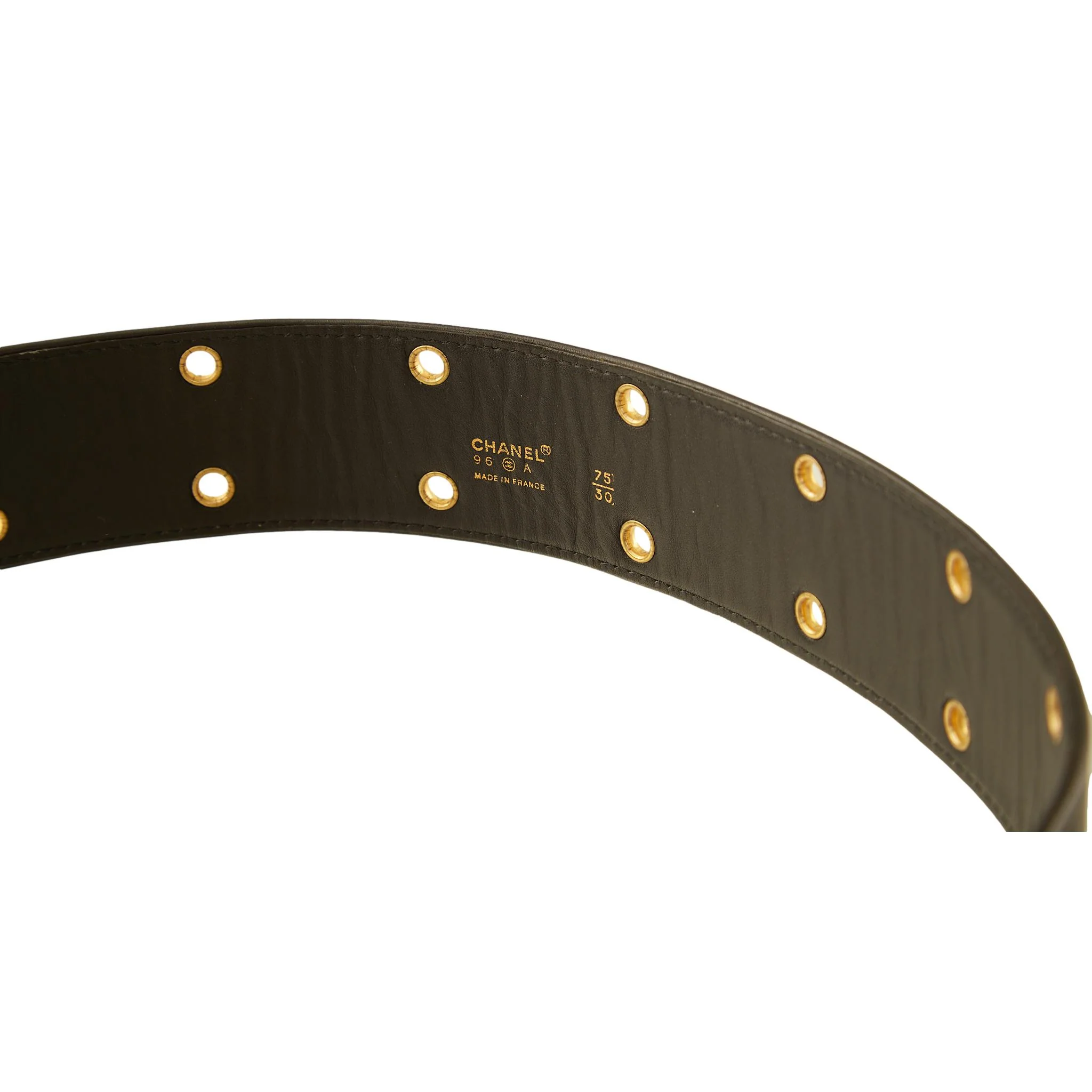 Chanel Black Grommet Belt - Image 3