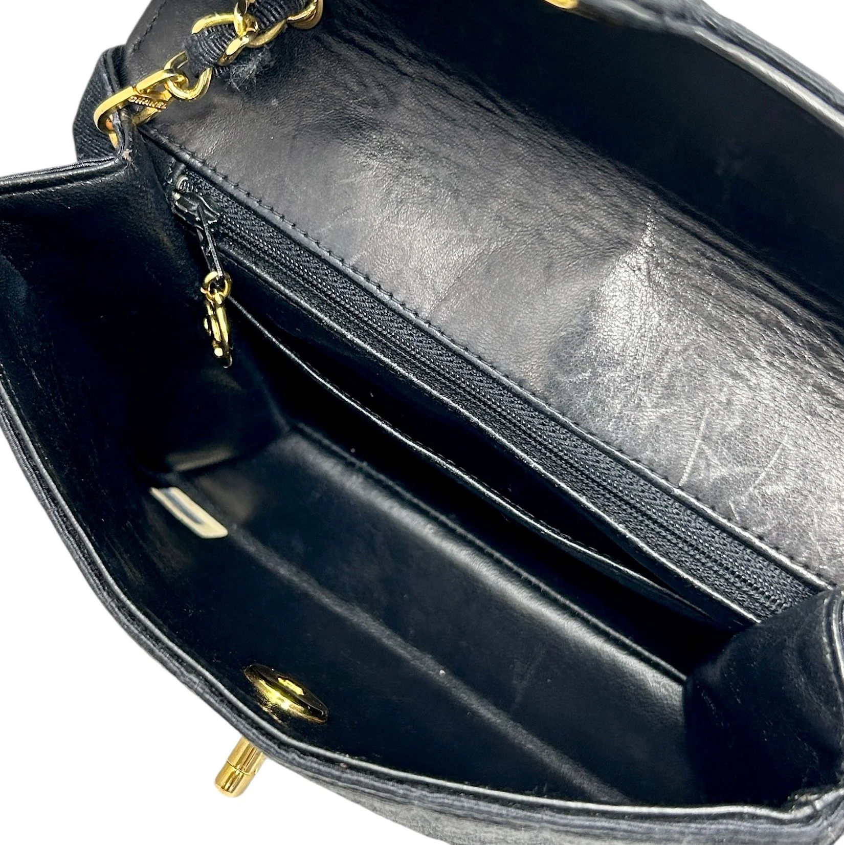 Chanel Black Grossgrain Mini Flap Bag - Image 3