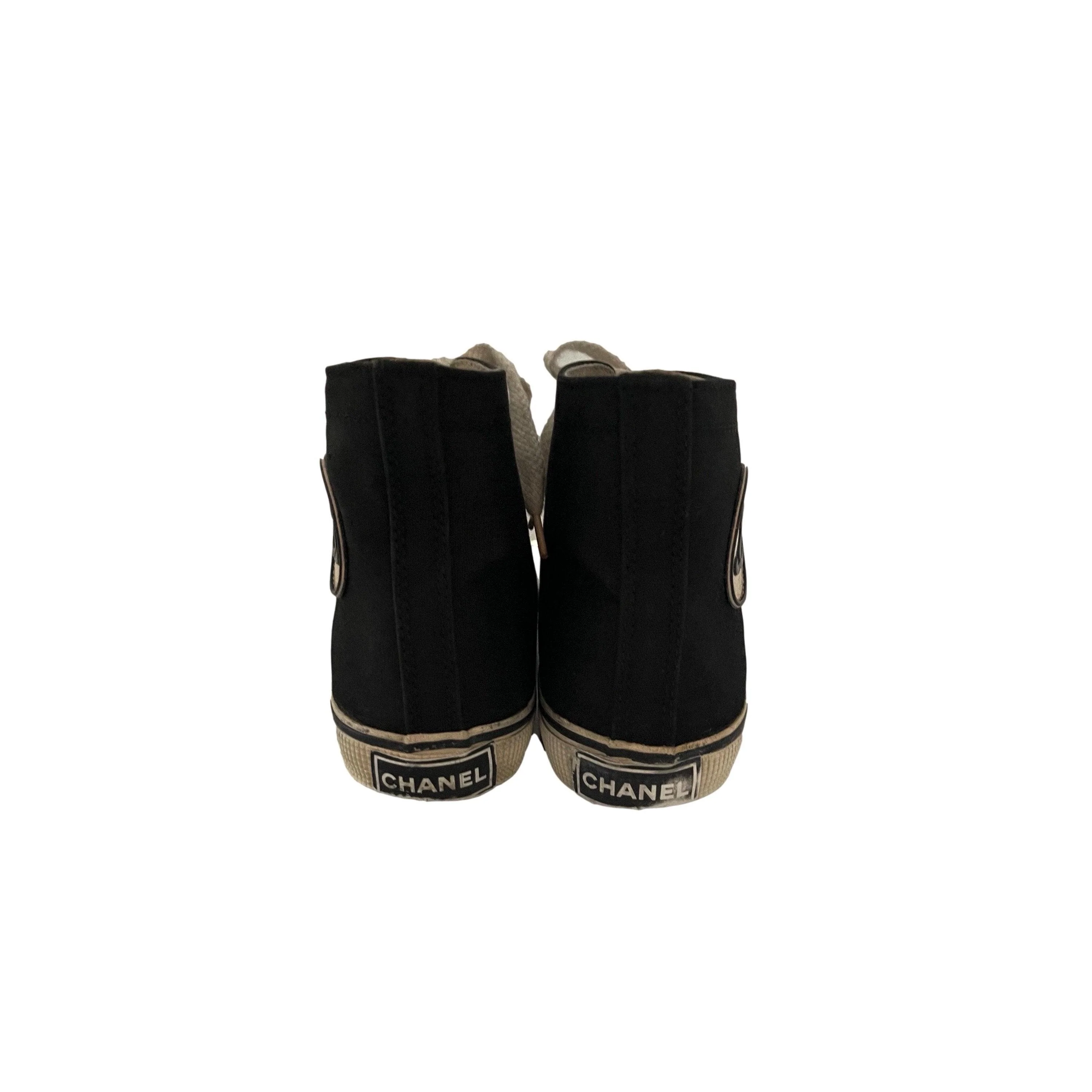 Chanel Black High Tops - Image 3
