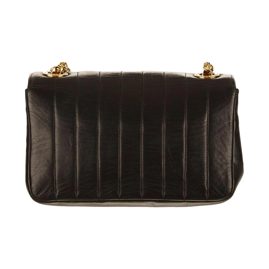 Chanel Black Horizontal Stitch Flap Bag - Image 2
