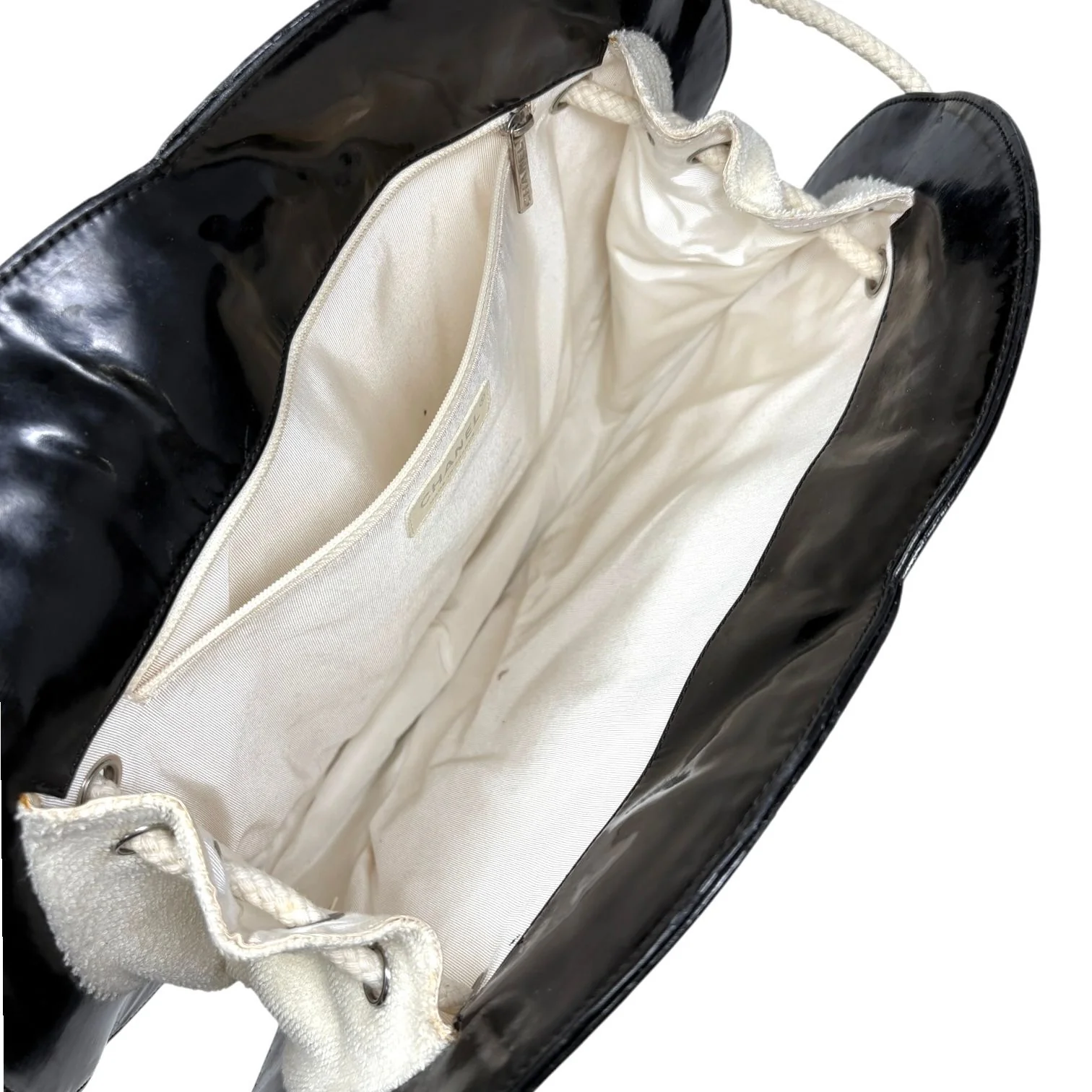 Chanel Black Jumbo Terrycloth Heart Bag - Image 3