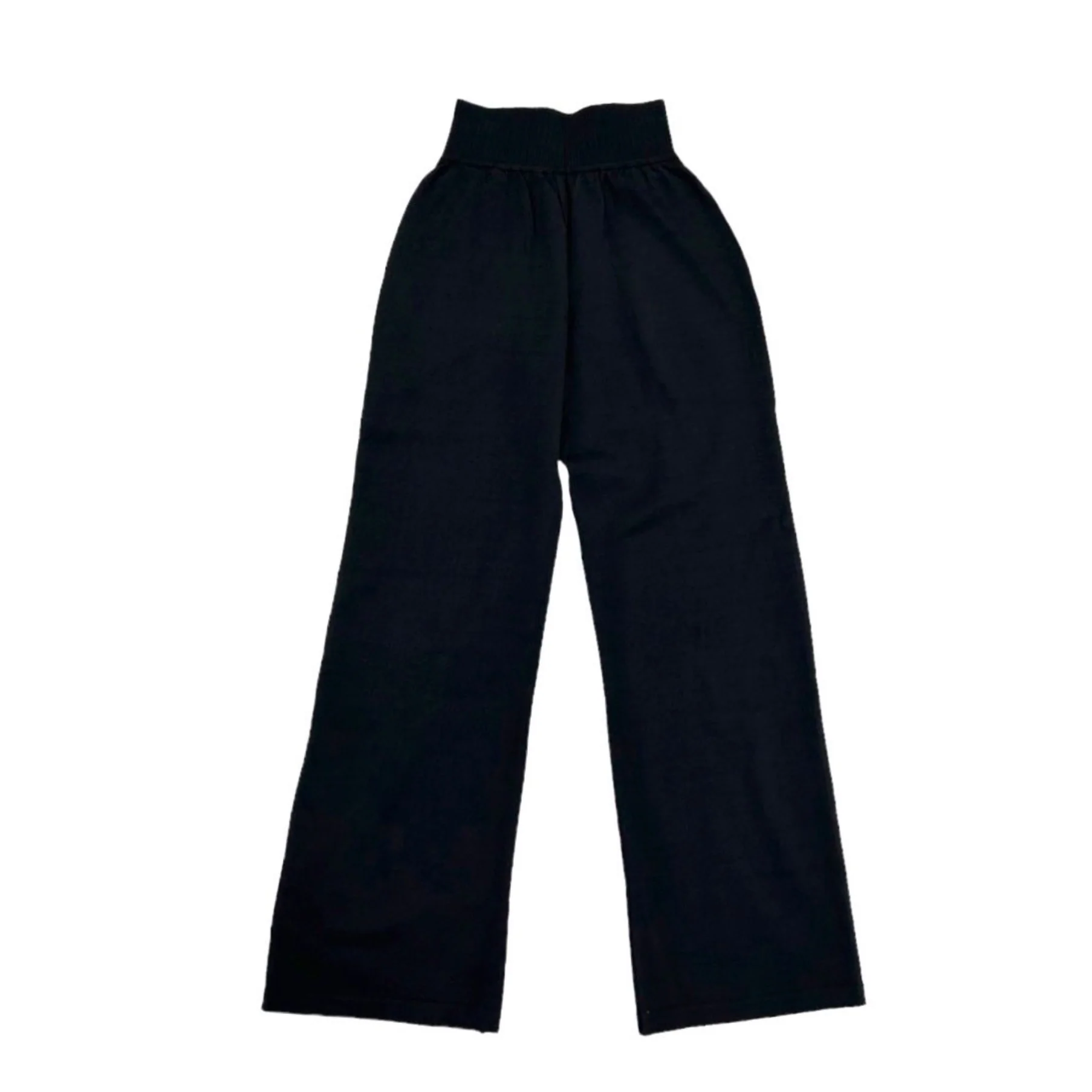 Chanel Black Knit Logo Pants - Image 2