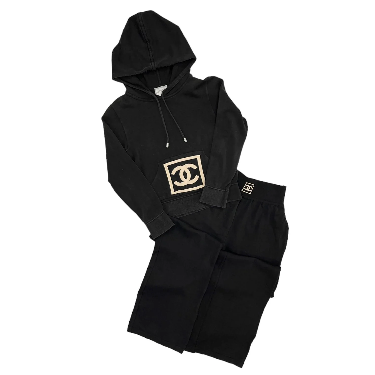 Chanel Black Knit Logo Set - Image 3