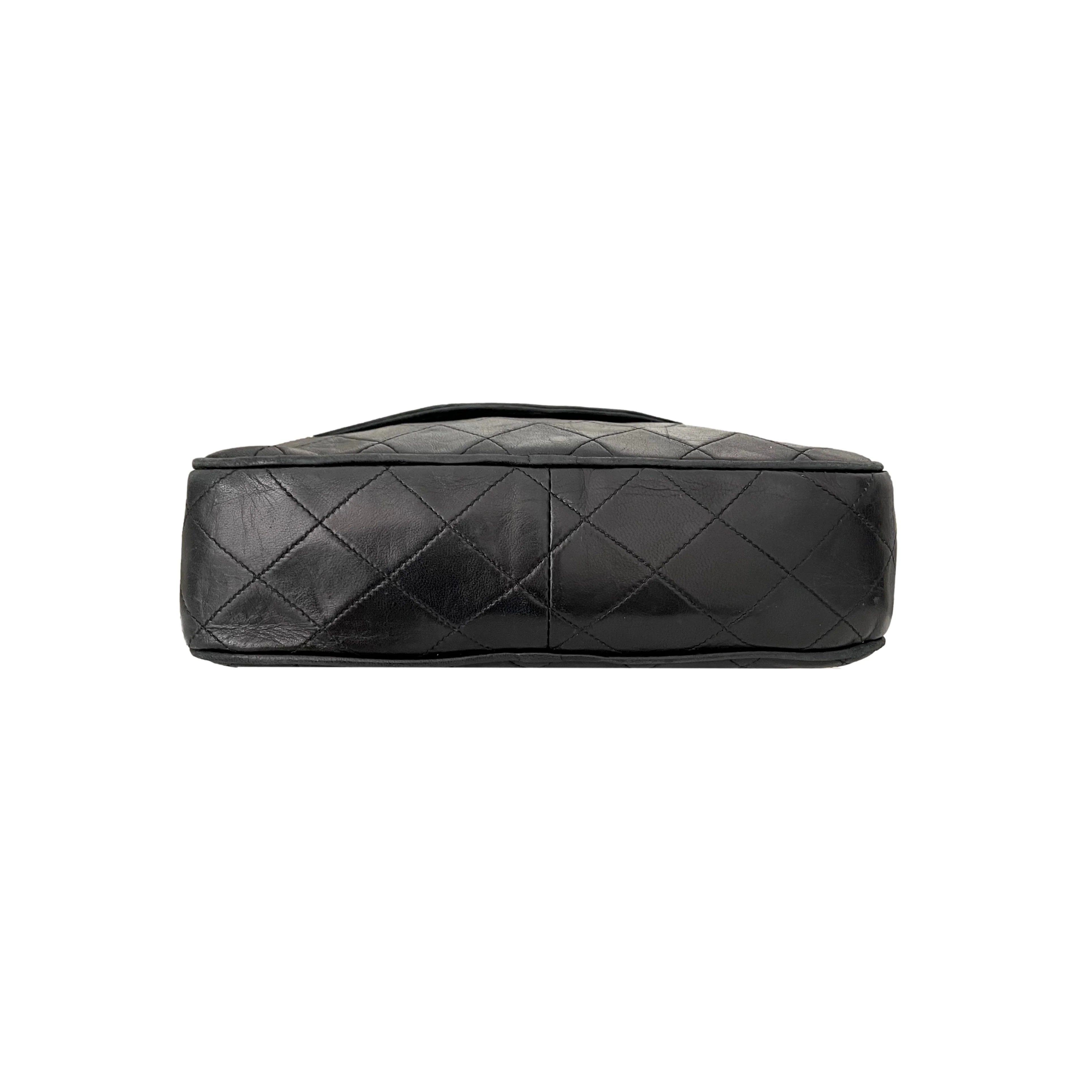 Chanel Black Lambskin Camera Bag - Image 2