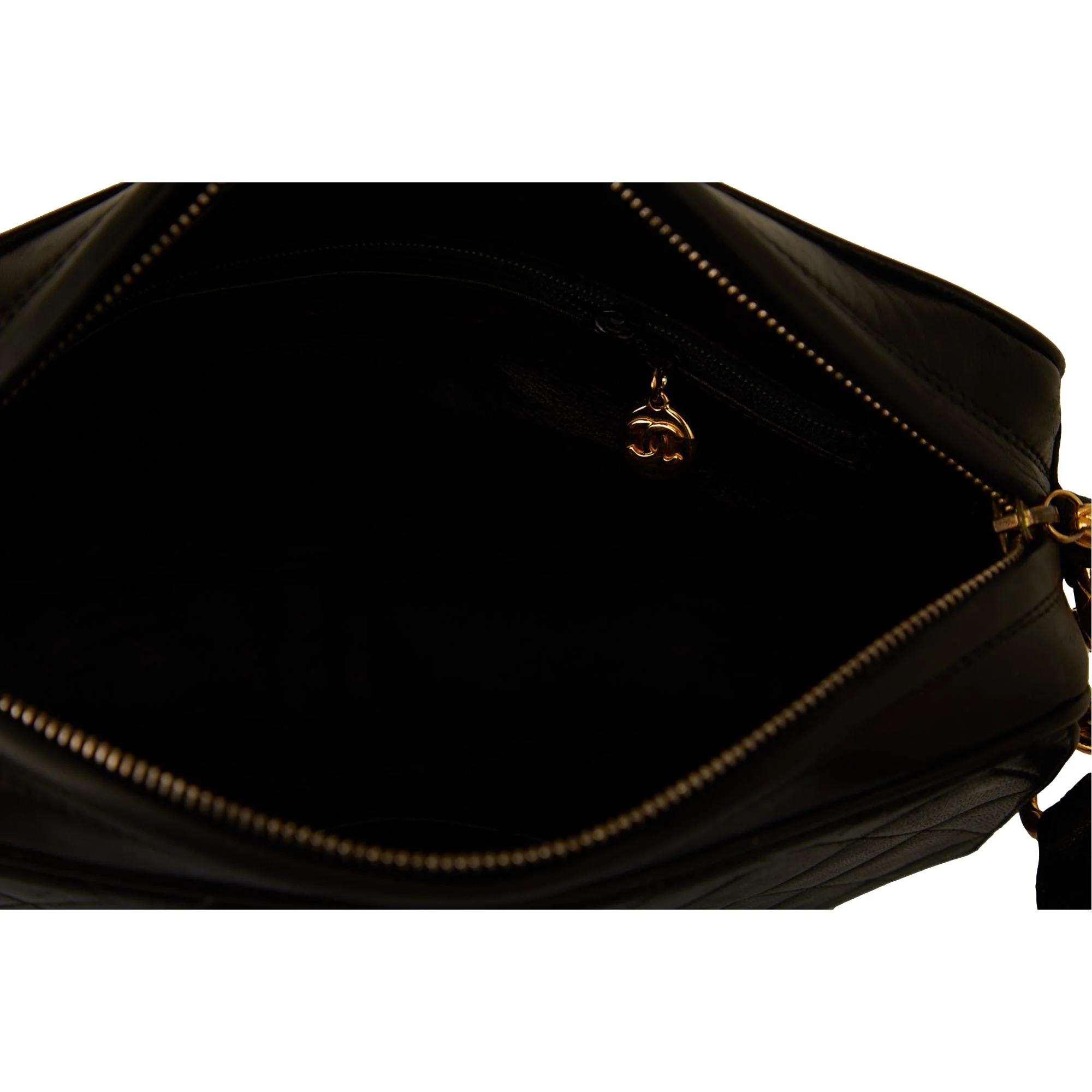 Chanel Black Lambskin Crossbody Bag - Image 4