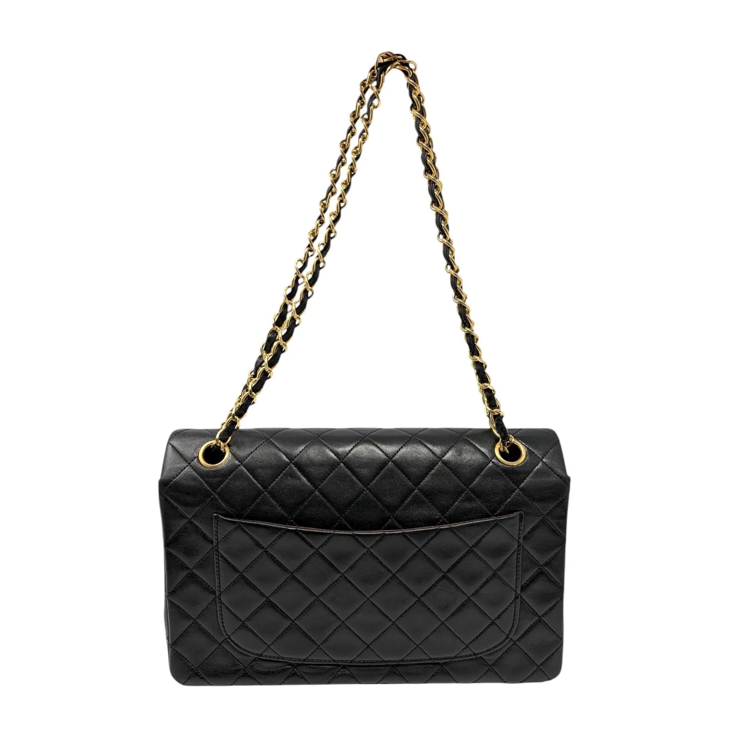 Chanel Black Lambskin Flap Bag - Image 2