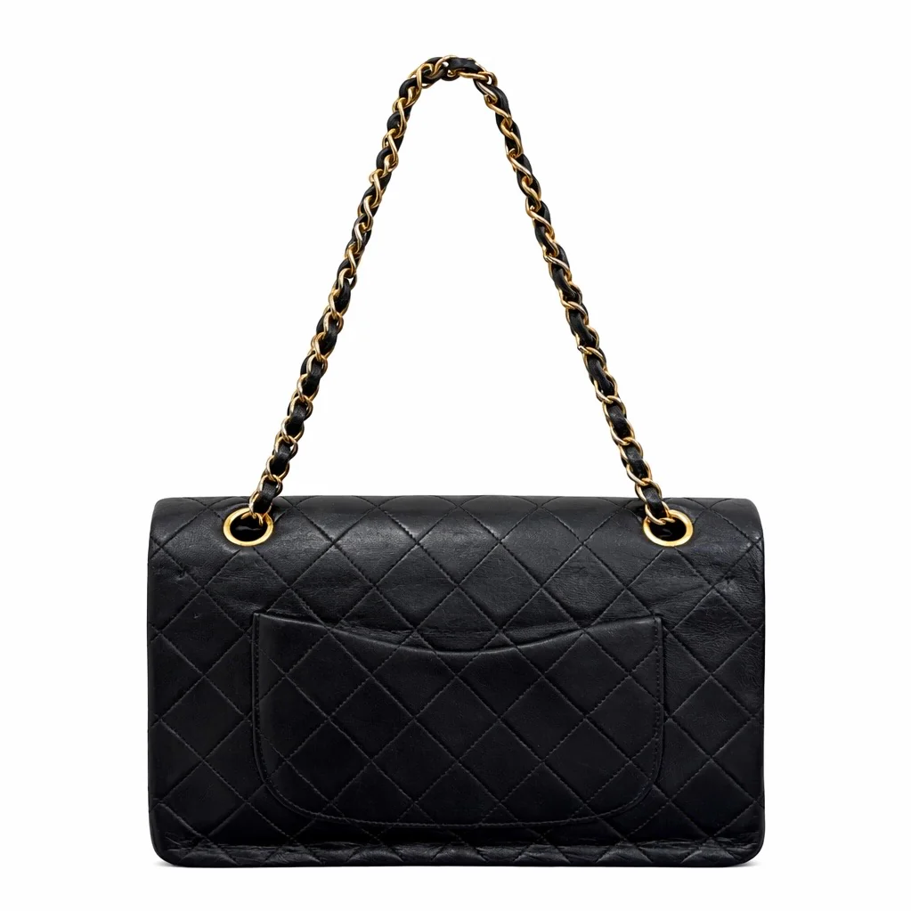 Chanel Black Lambskin Medium Double Flap Bag - Image 2