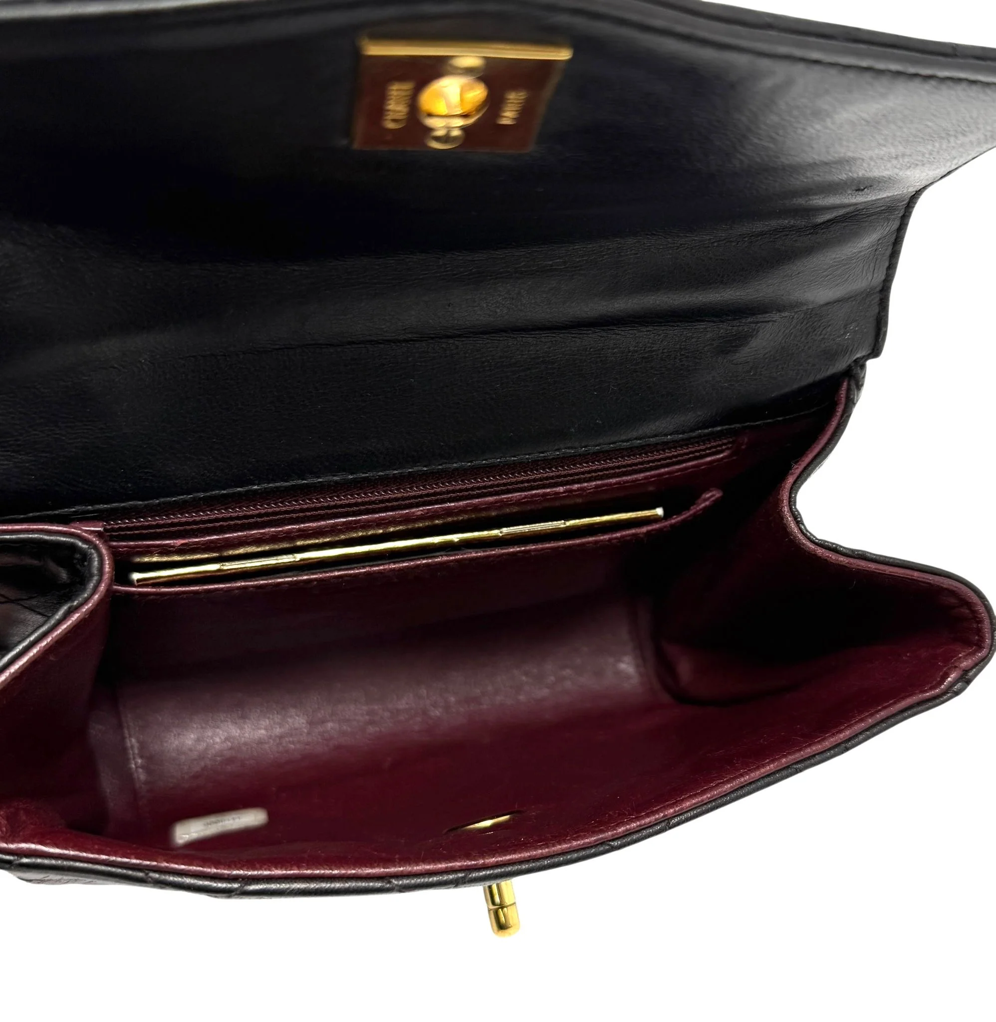 Chanel Black Lambskin Small Top Handle Bag - Image 4