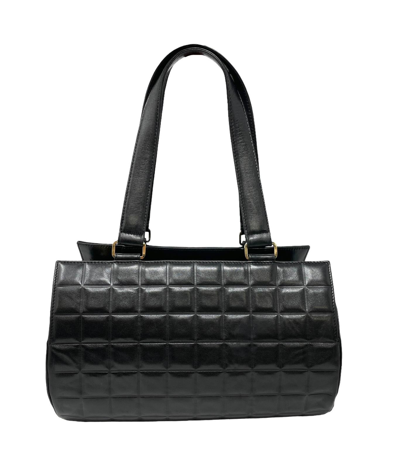 Chanel Black Logo Barrel Bag