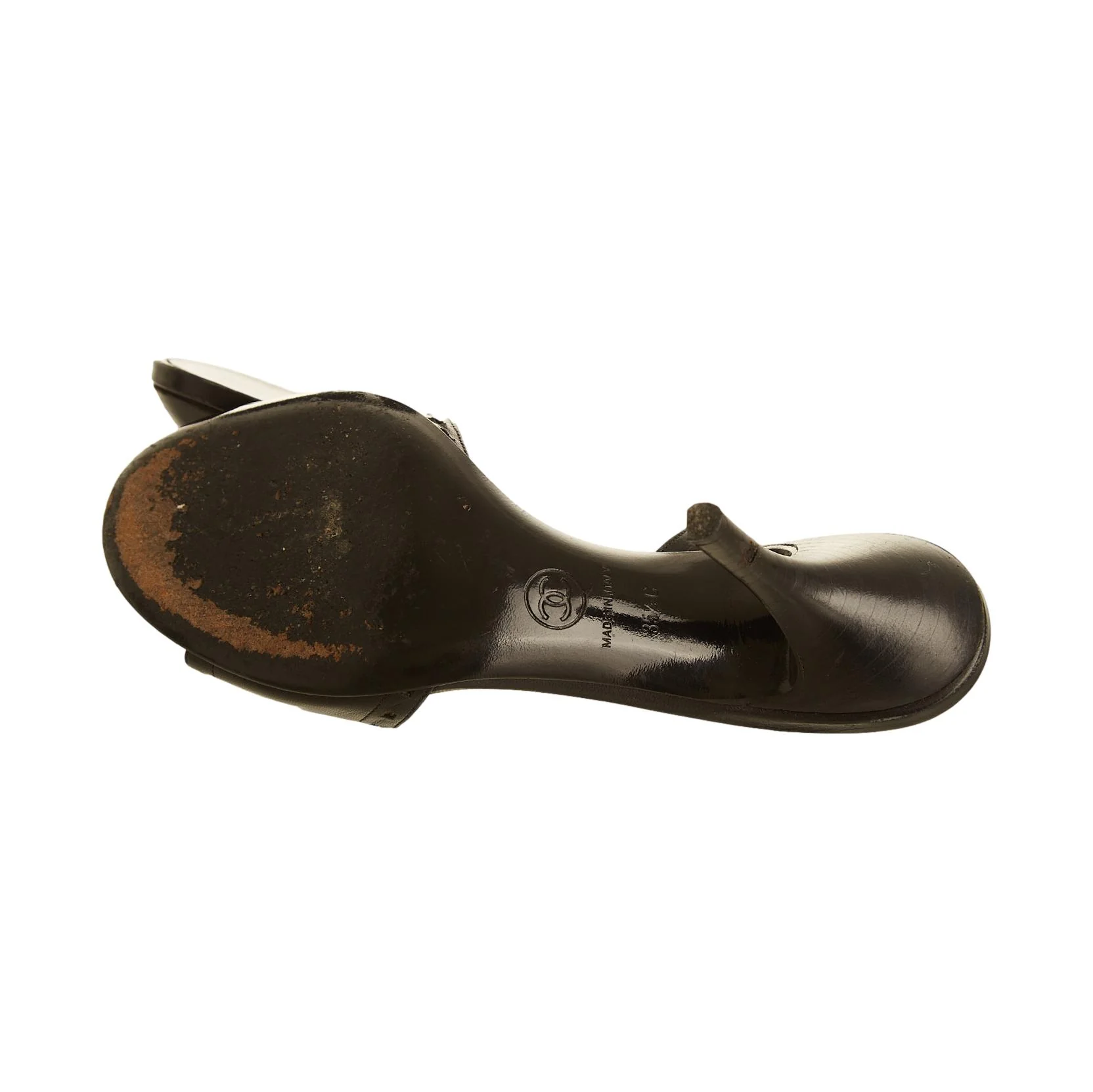 Chanel Black Logo Bow Heels - Image 3