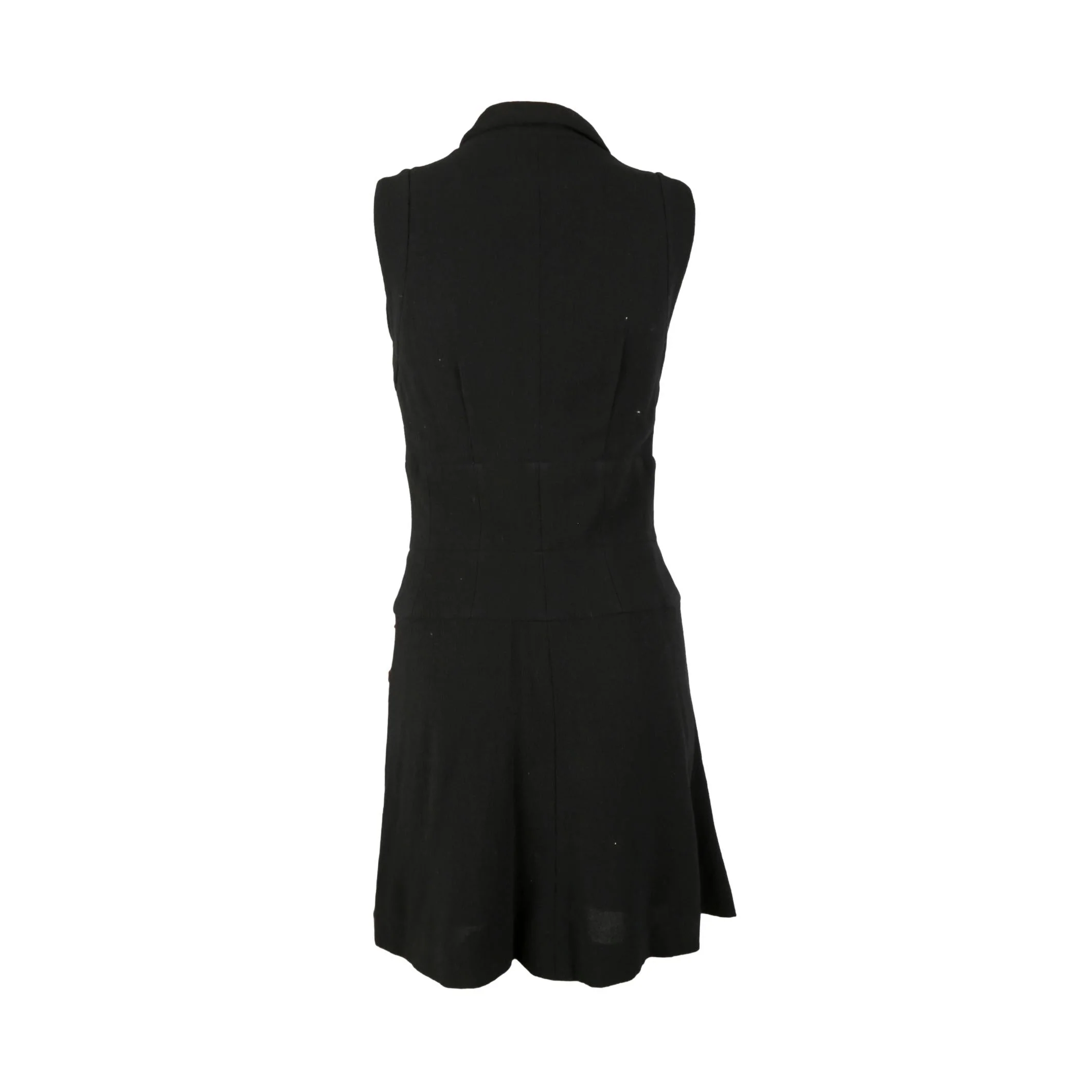 Chanel Black Logo Button Corset Dress - Image 2