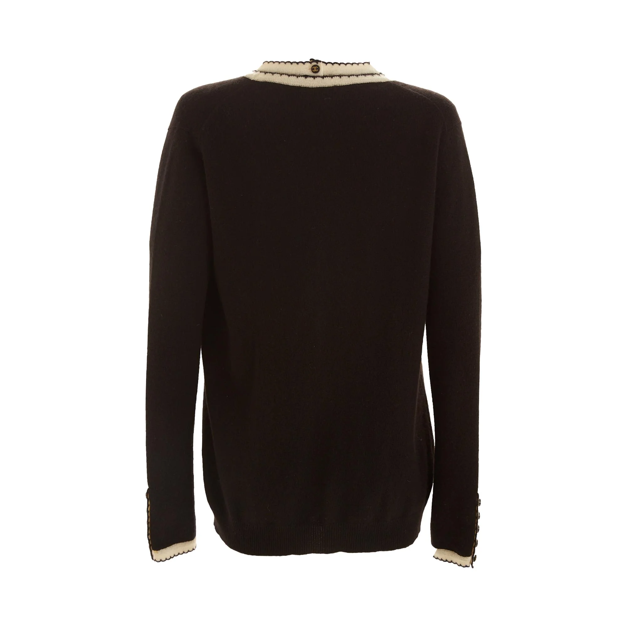 Chanel Black Logo Cashmere Cardigan Set - Image 4