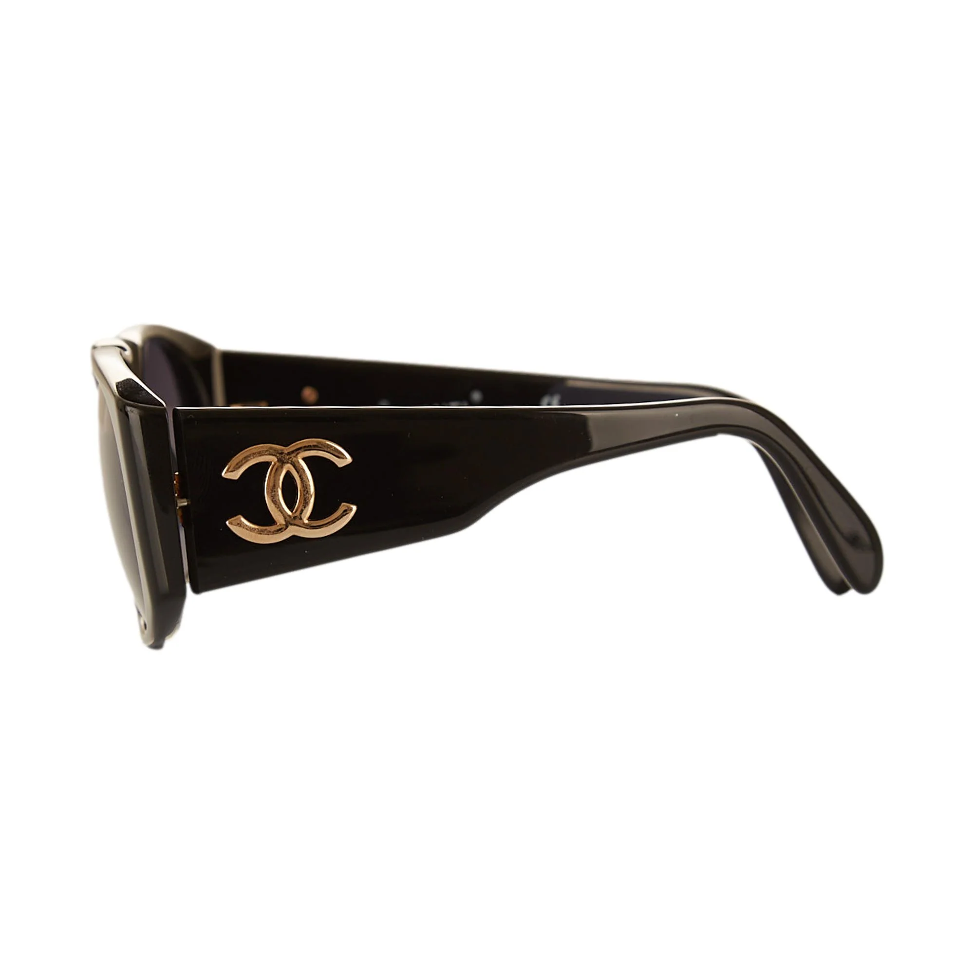 Chanel Black Logo Circle Sunglasses - Image 3