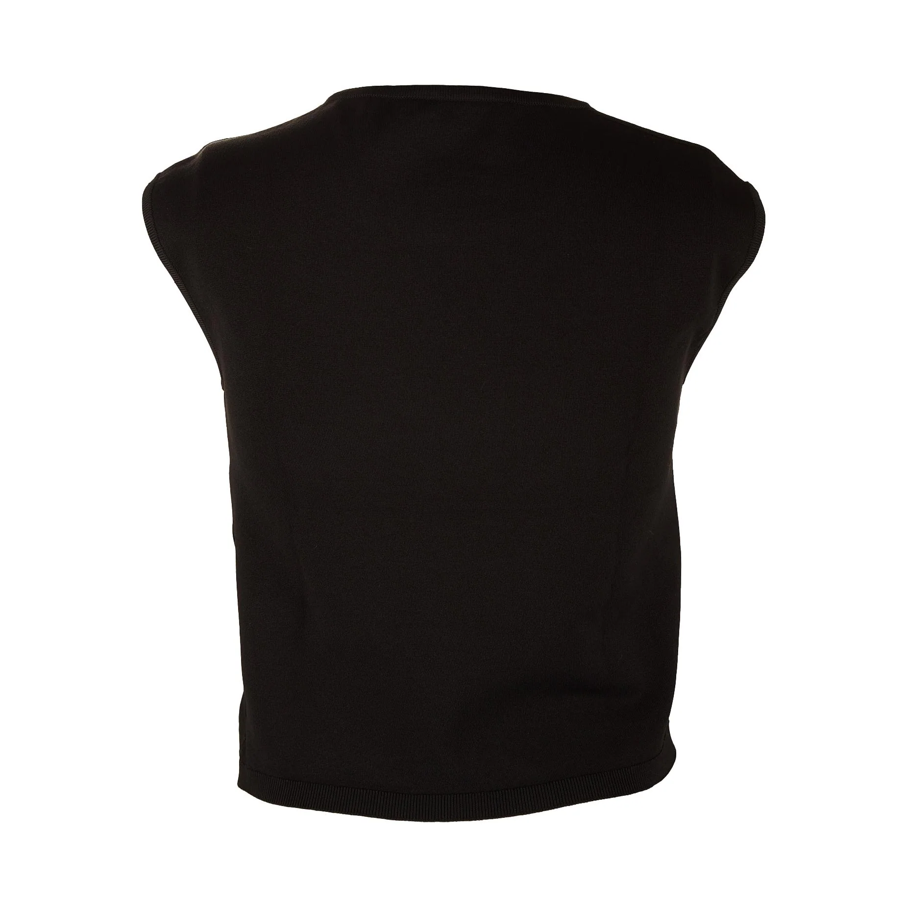 Chanel Black Logo Cropped Tank - Image 2