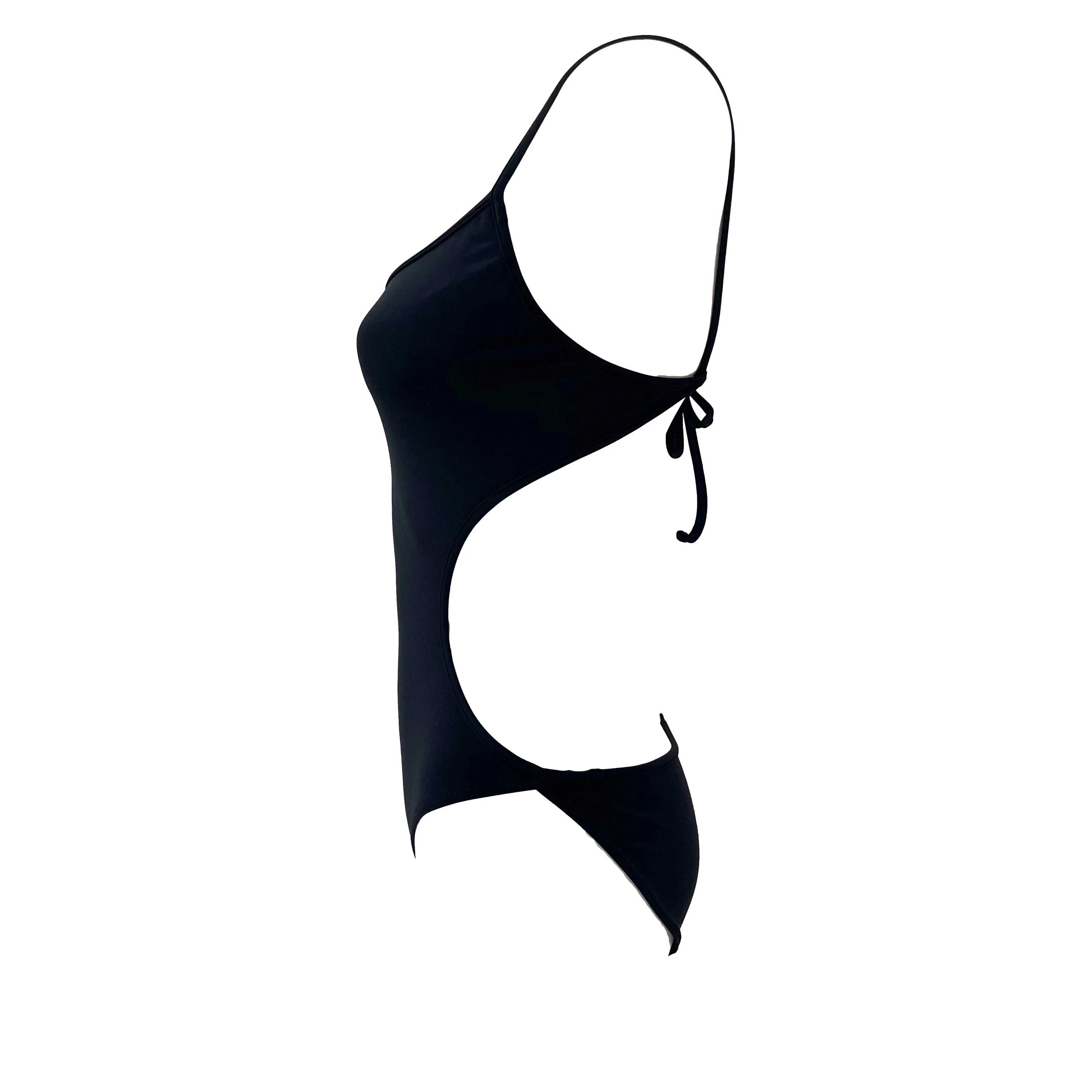 Chanel Black Logo Cut Out Back Swimsuit - Image 3