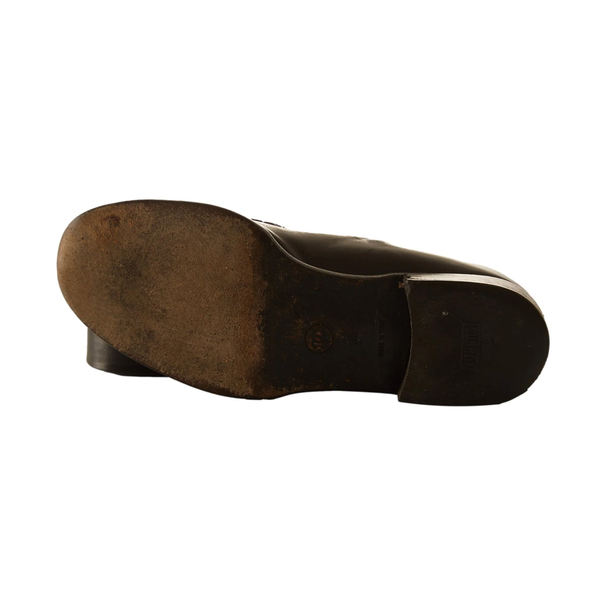 Chanel Black Logo Loafers - Image 4