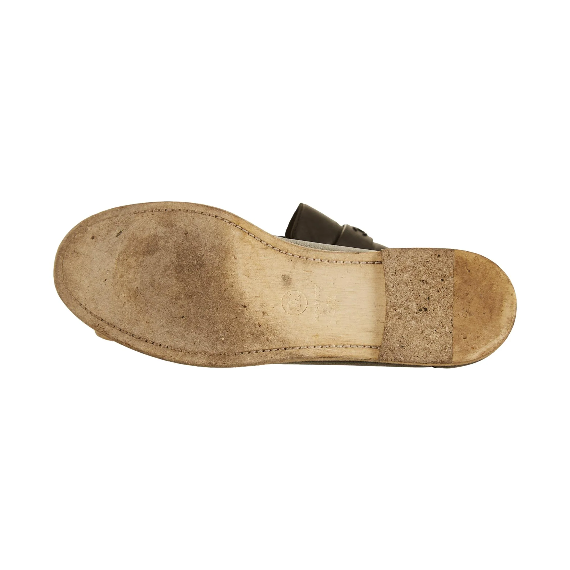 Chanel Black Logo Loafers - Image 4
