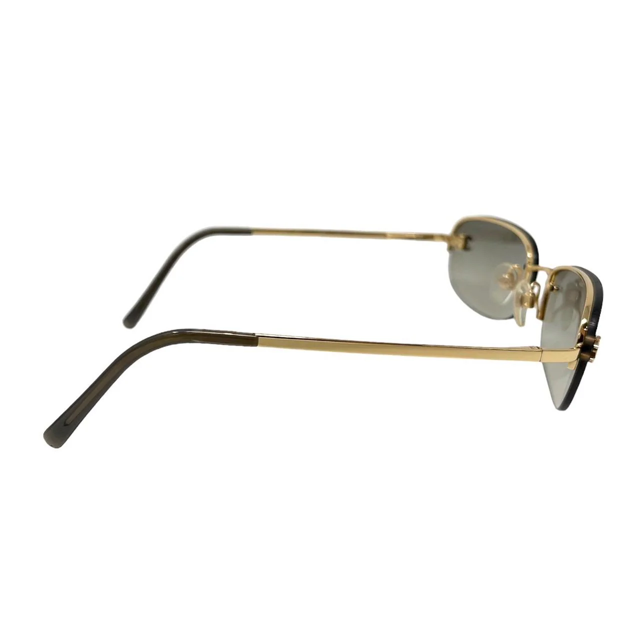 Chanel Black Logo Rimless Sunglasses - Image 2