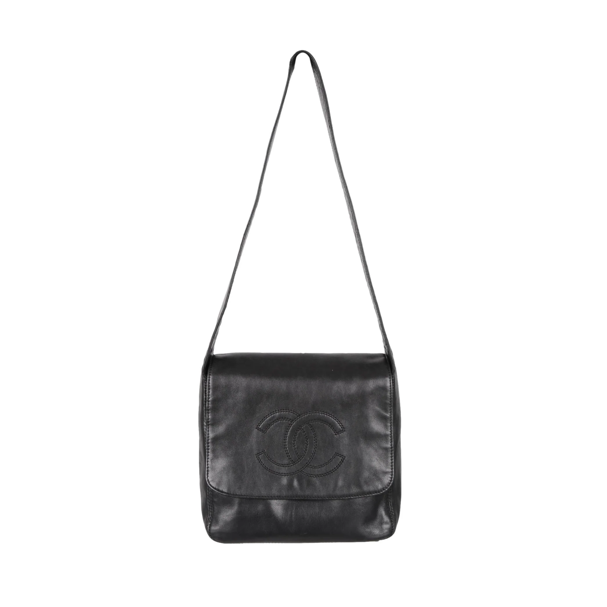 Chanel Black Logo Shoulder Bag
