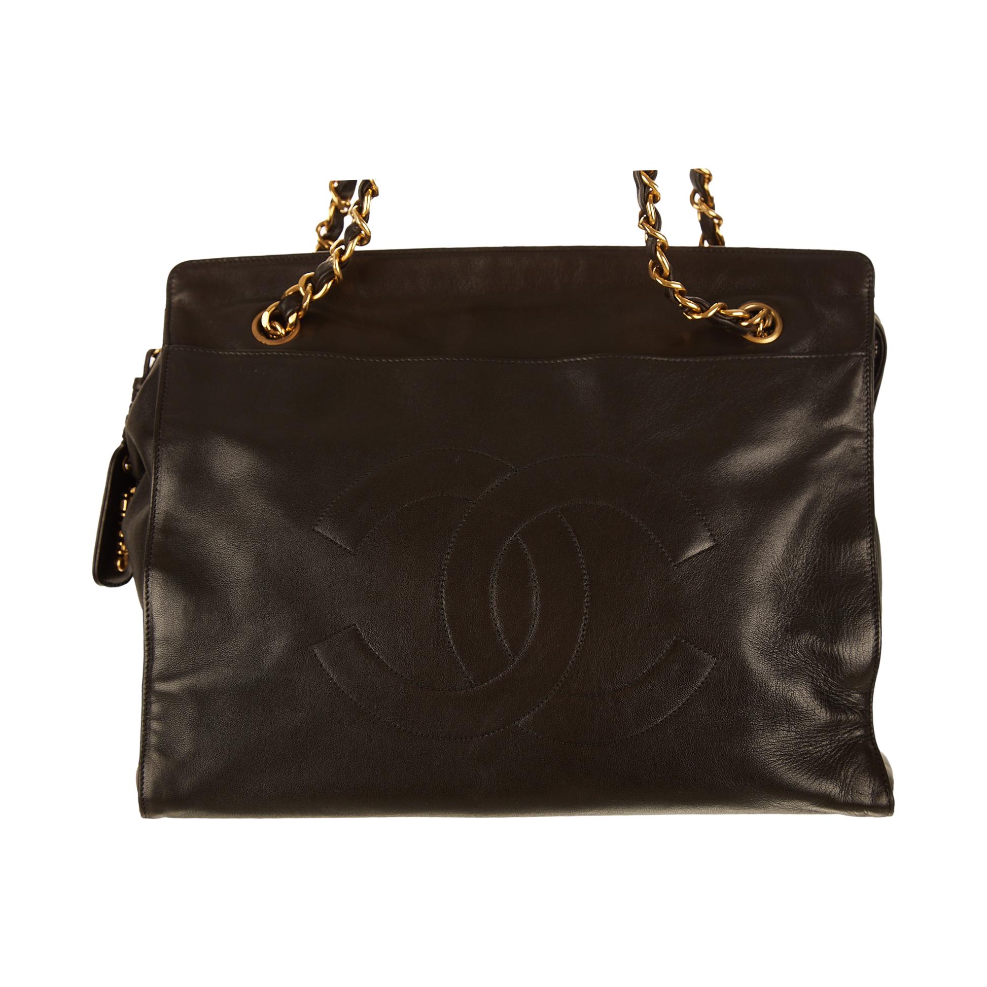 Chanel Black Logo Shoulder Bag