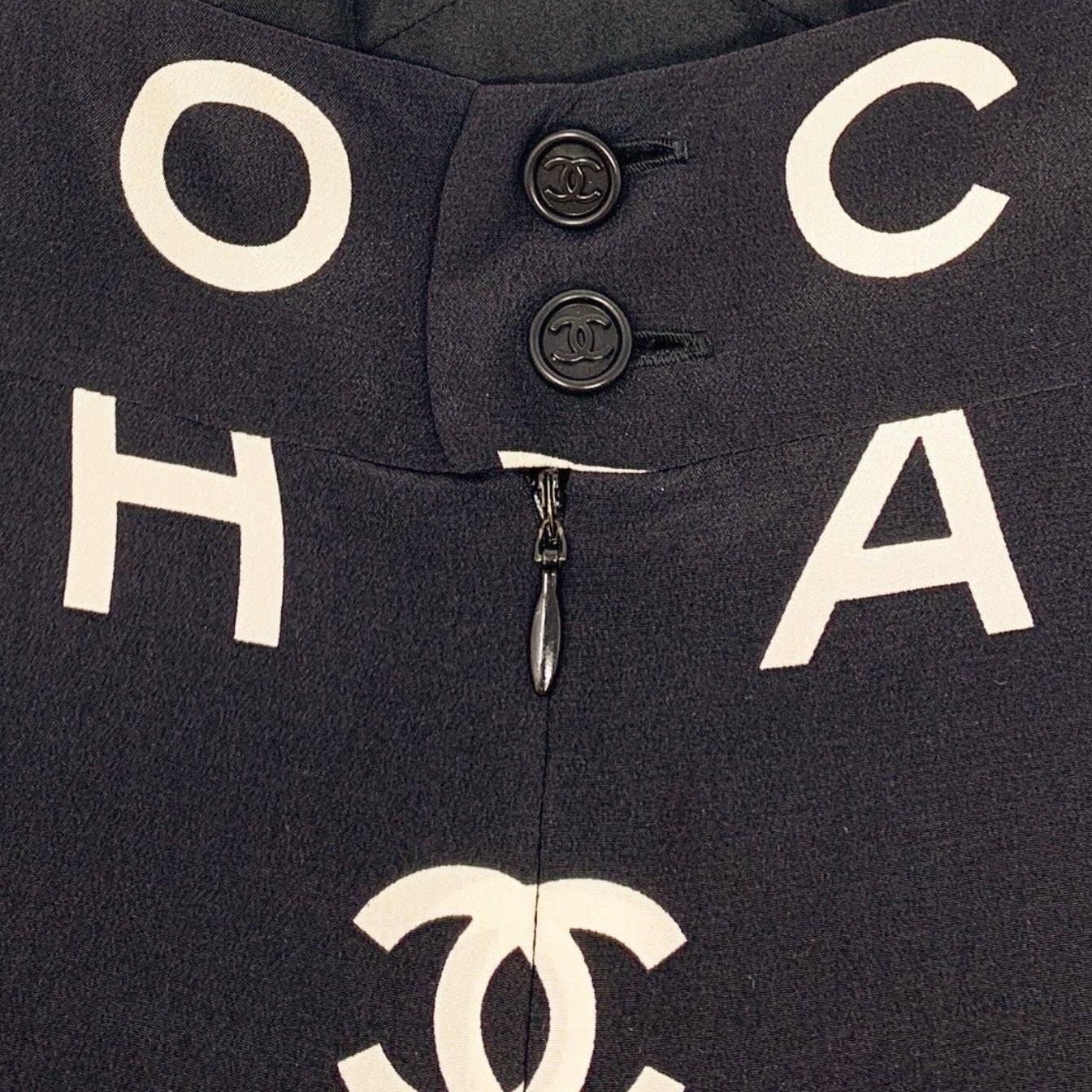 Chanel Black Logo Strap Dress - Image 3