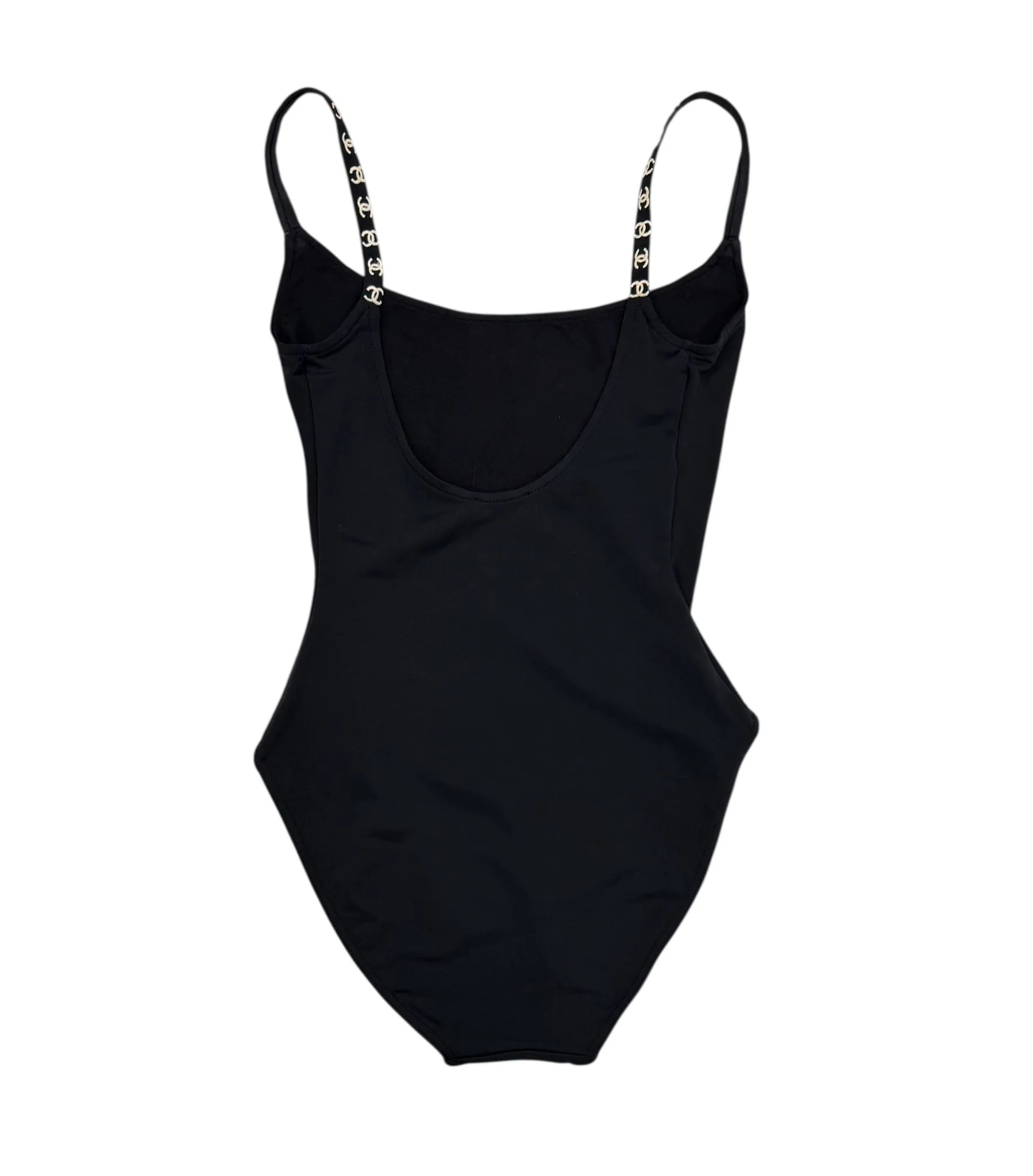 Chanel Black Logo Strap One Piece - Image 2
