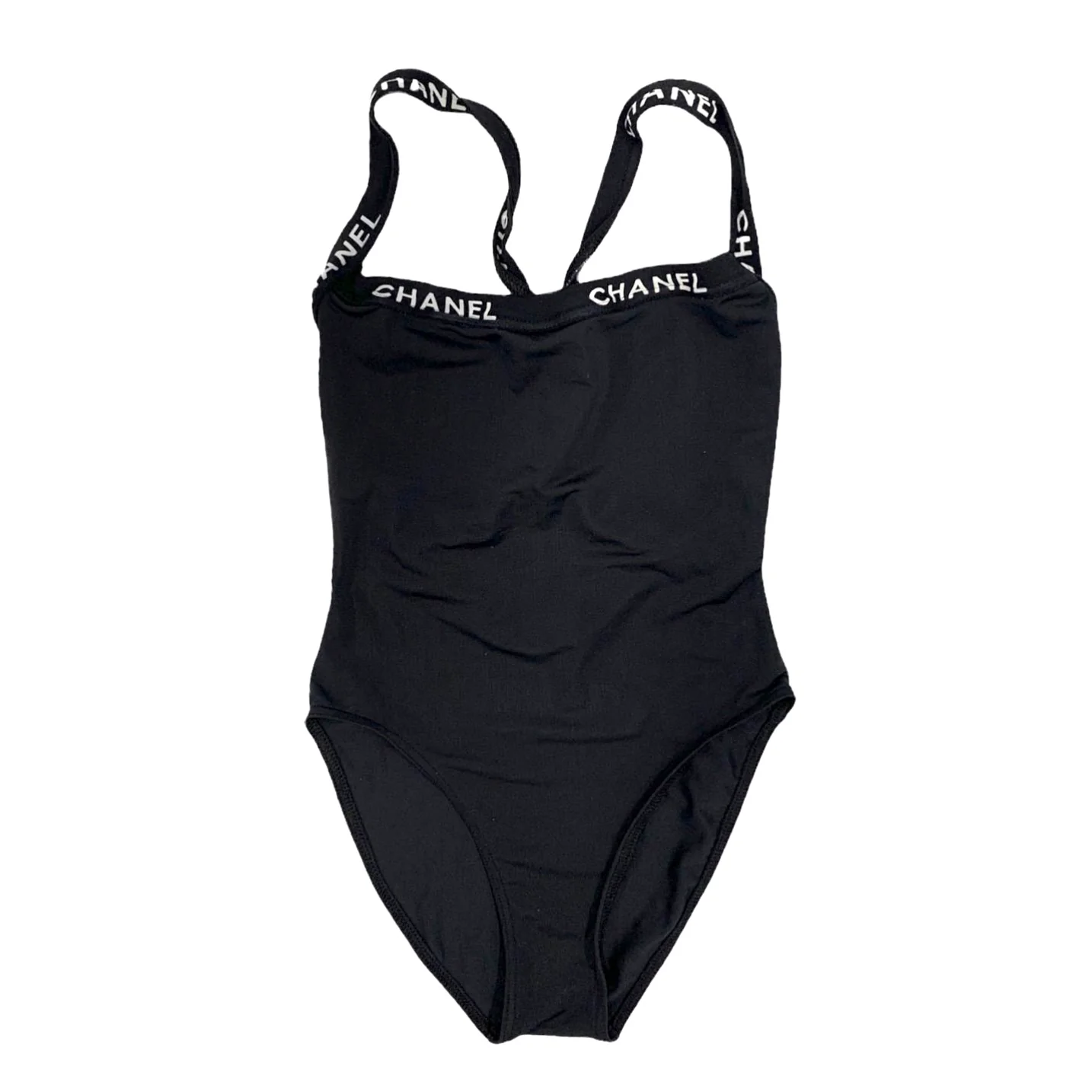 Chanel Black Logo Strap One Piece