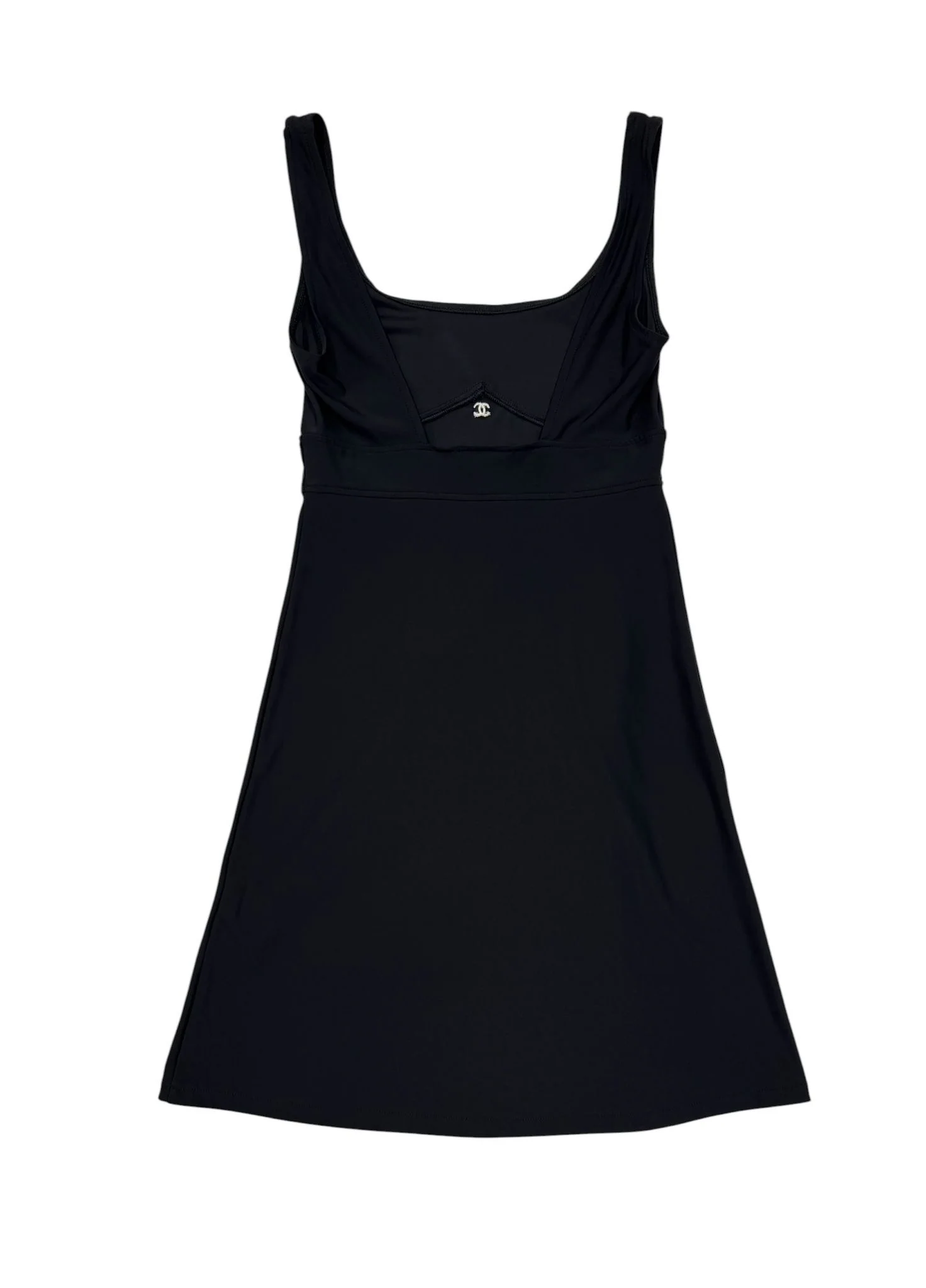 Chanel Black Logo Stretch Dress - Image 2