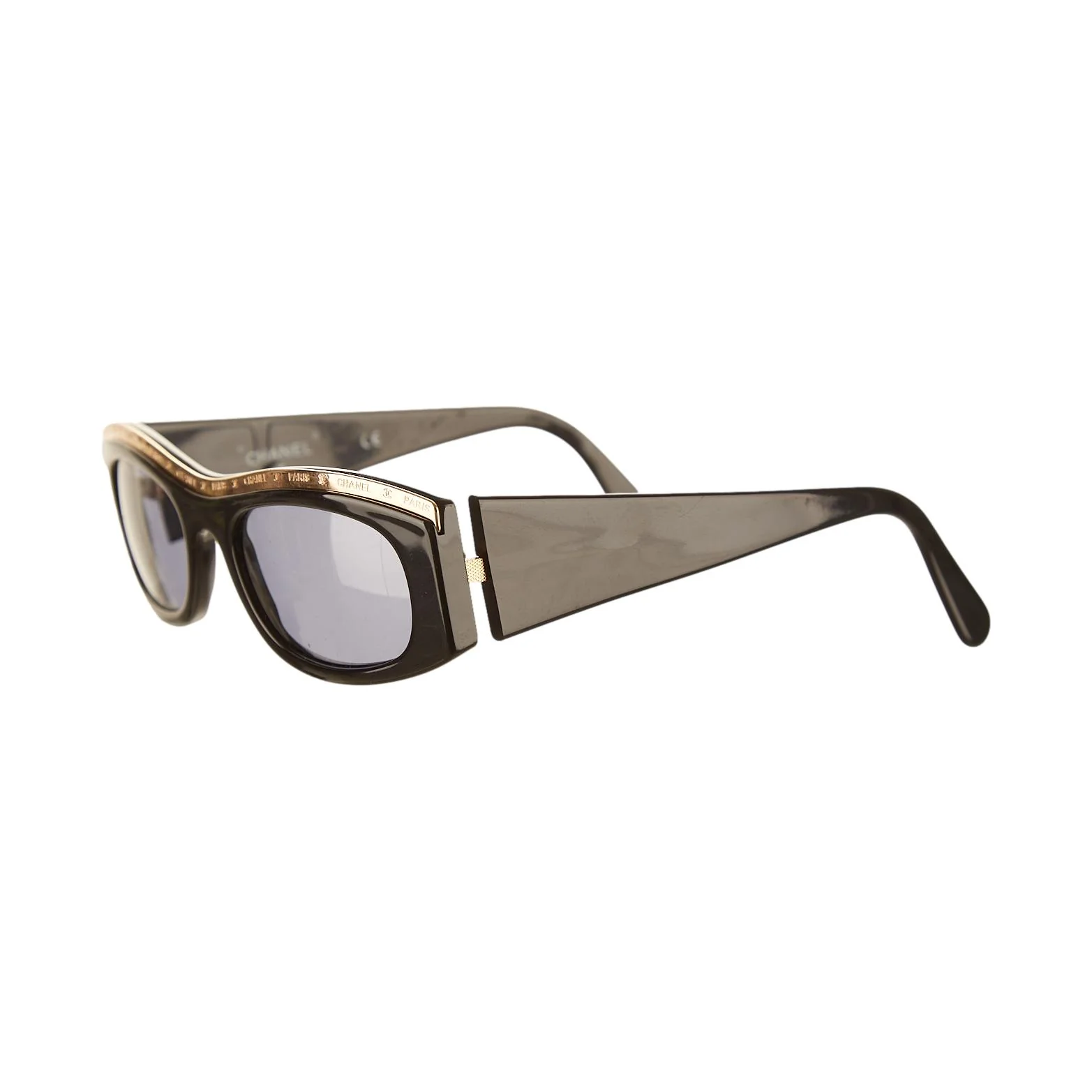 Chanel Black Logo Frame Sunglasses - Image 2