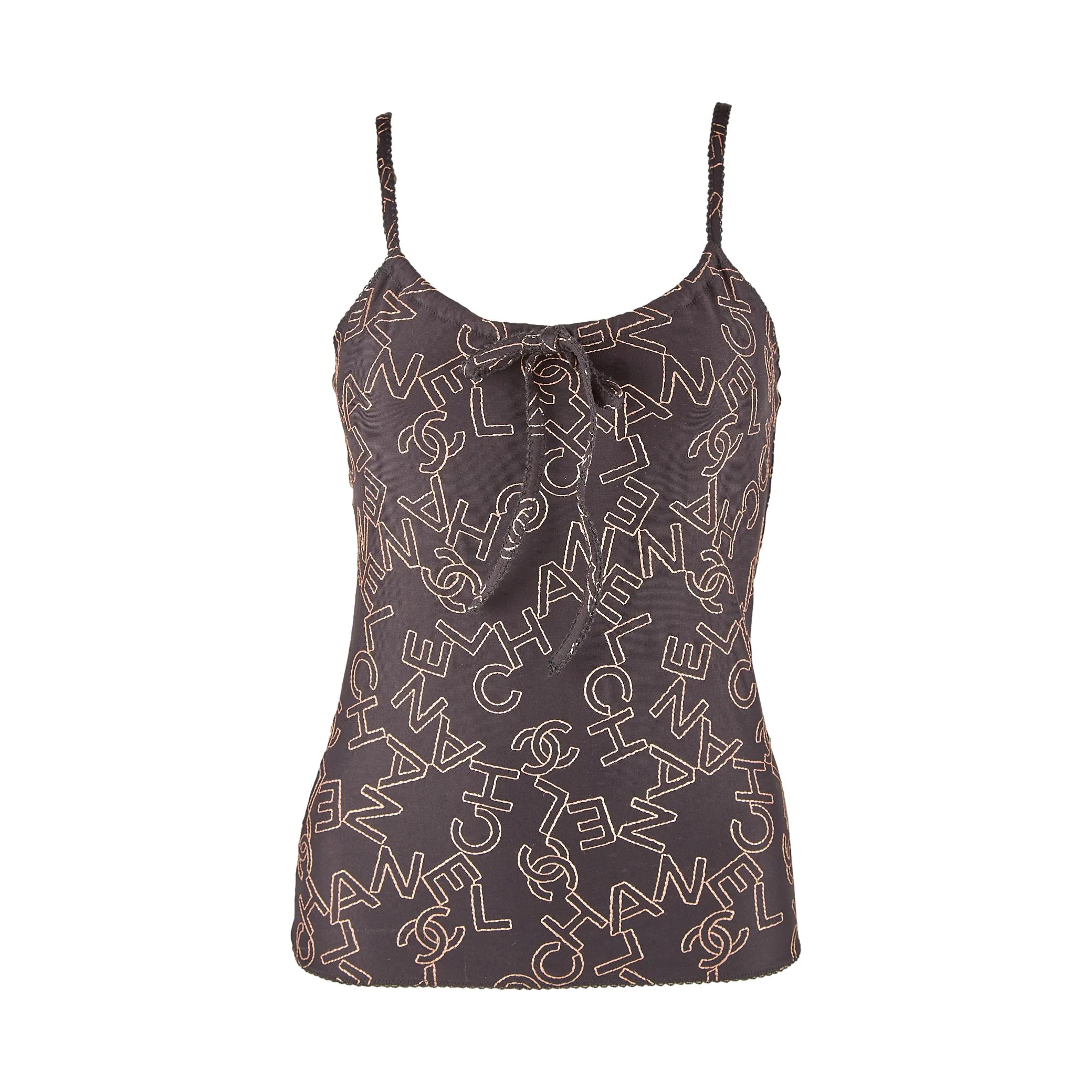 Chanel Black Logo Tank