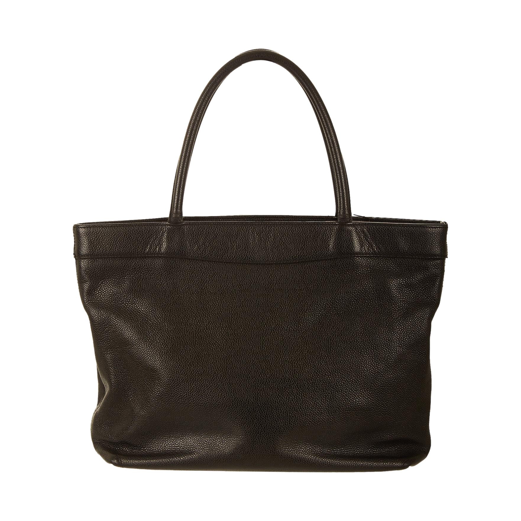 Chanel Black Logo Tote - Image 2