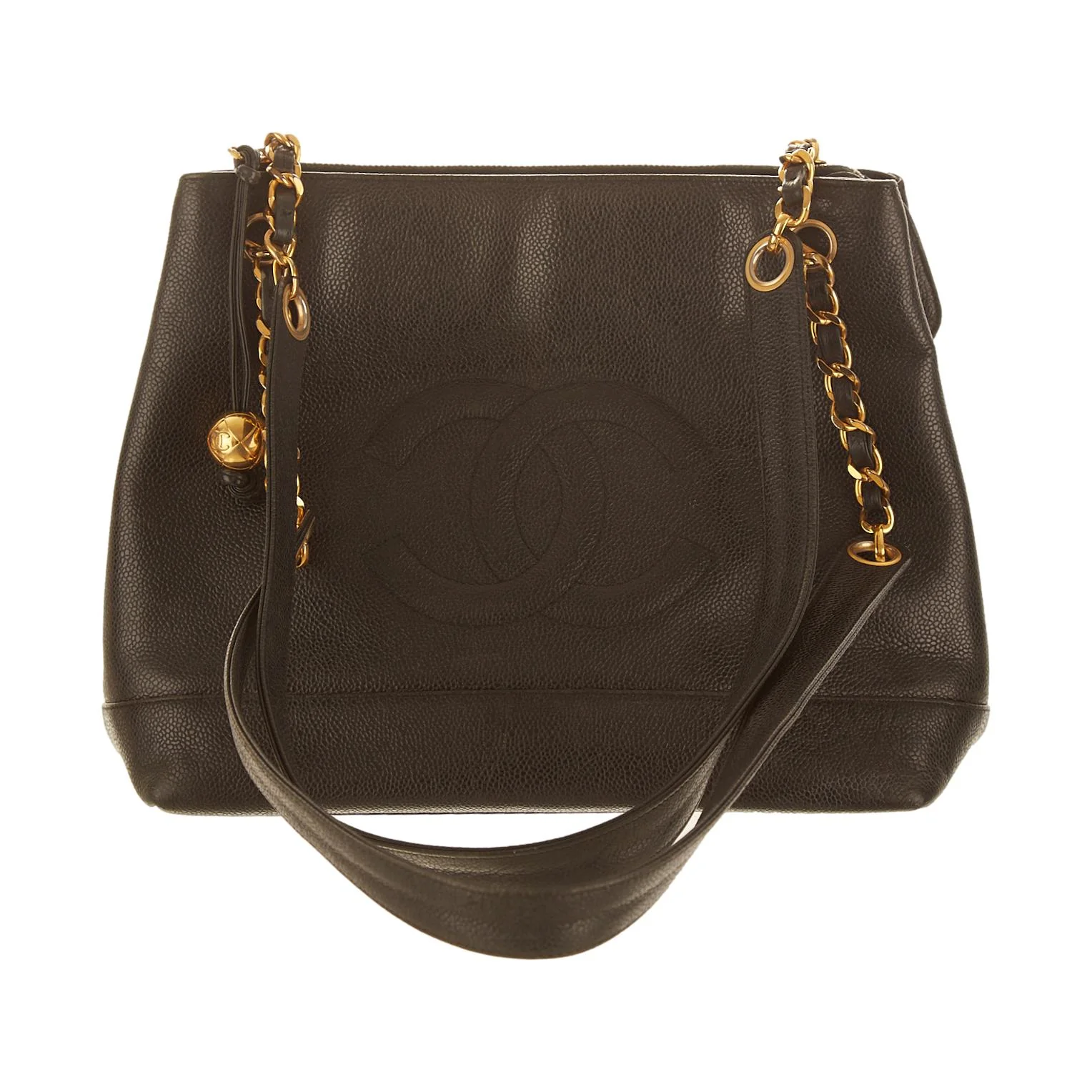 Chanel Black Logo Tote