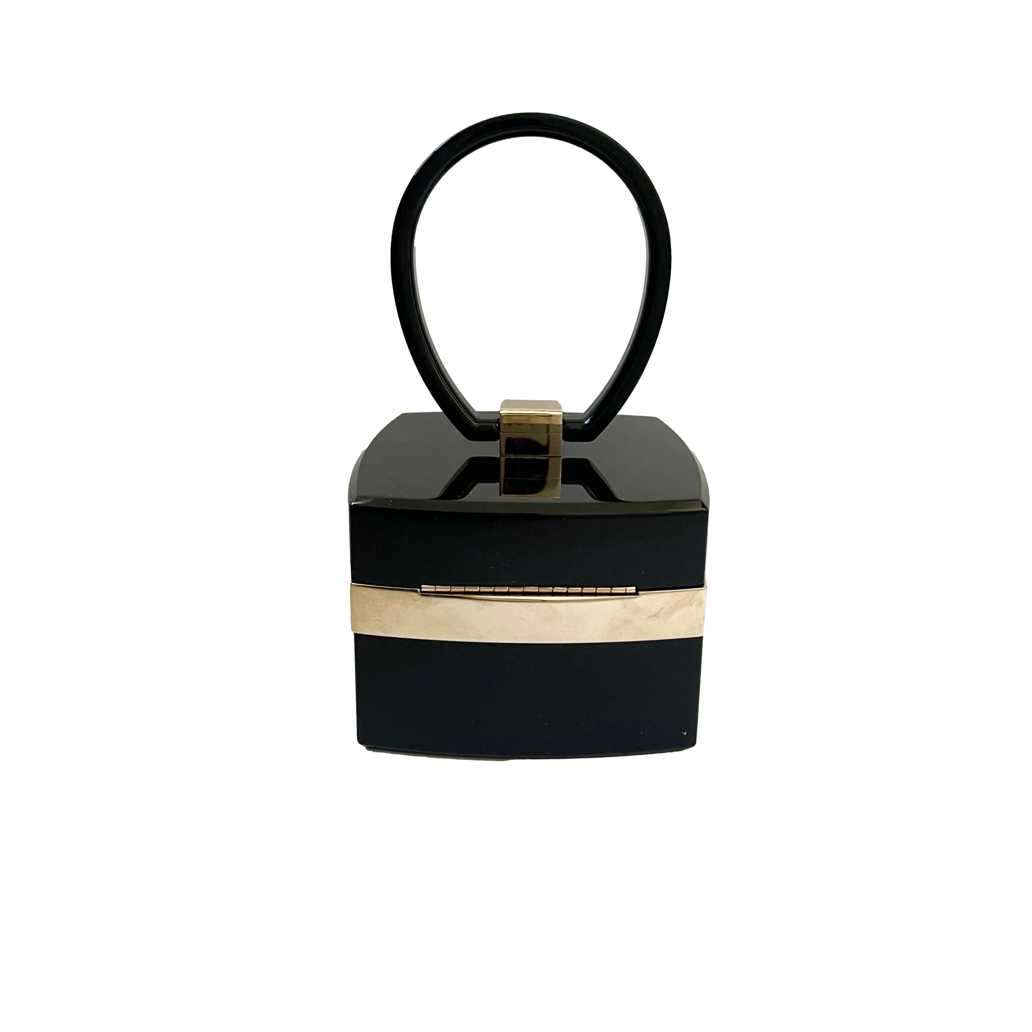 Chanel Black Minaudière Top Handle Bag - Image 2