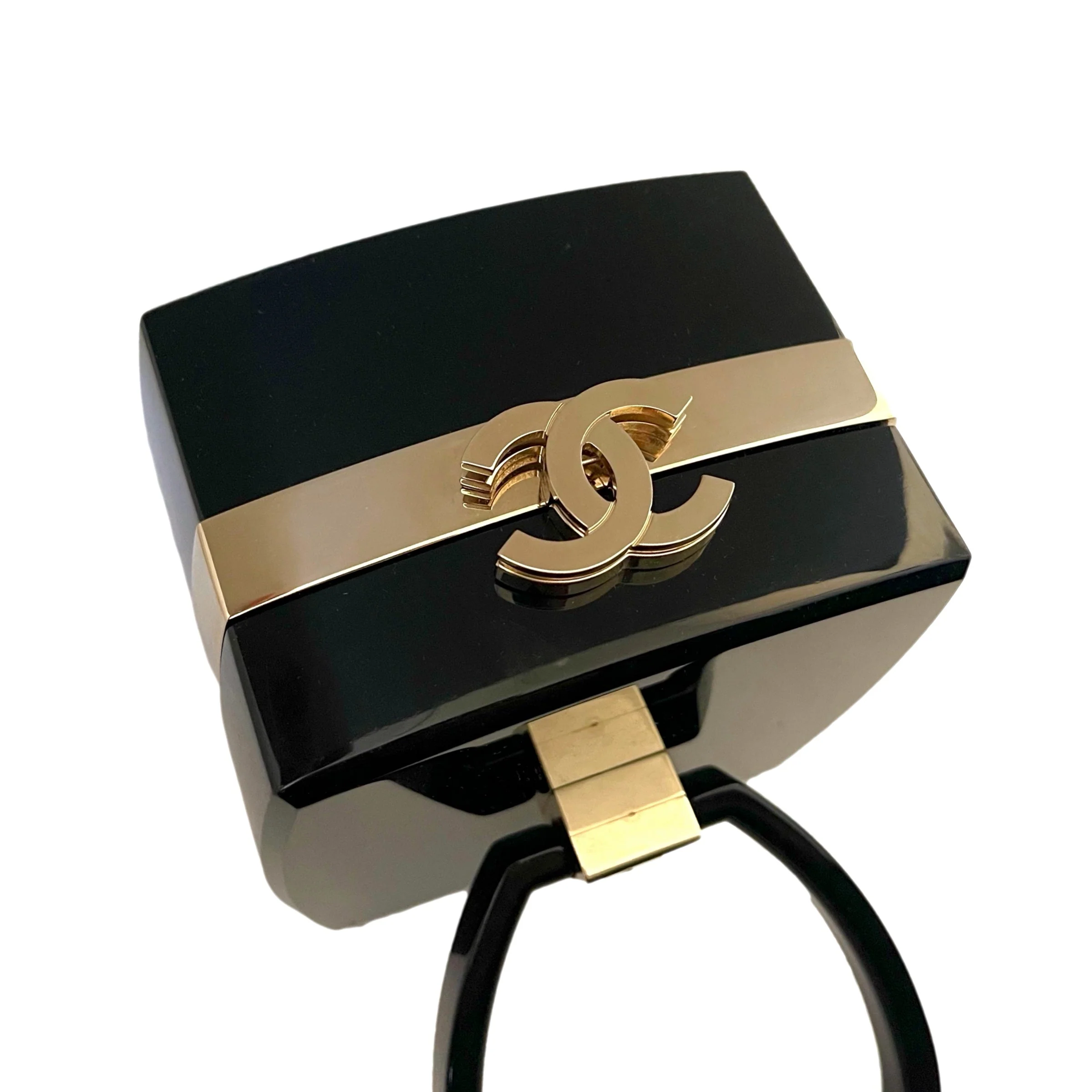 Chanel Black Minaudière Top Handle Bag - Image 3