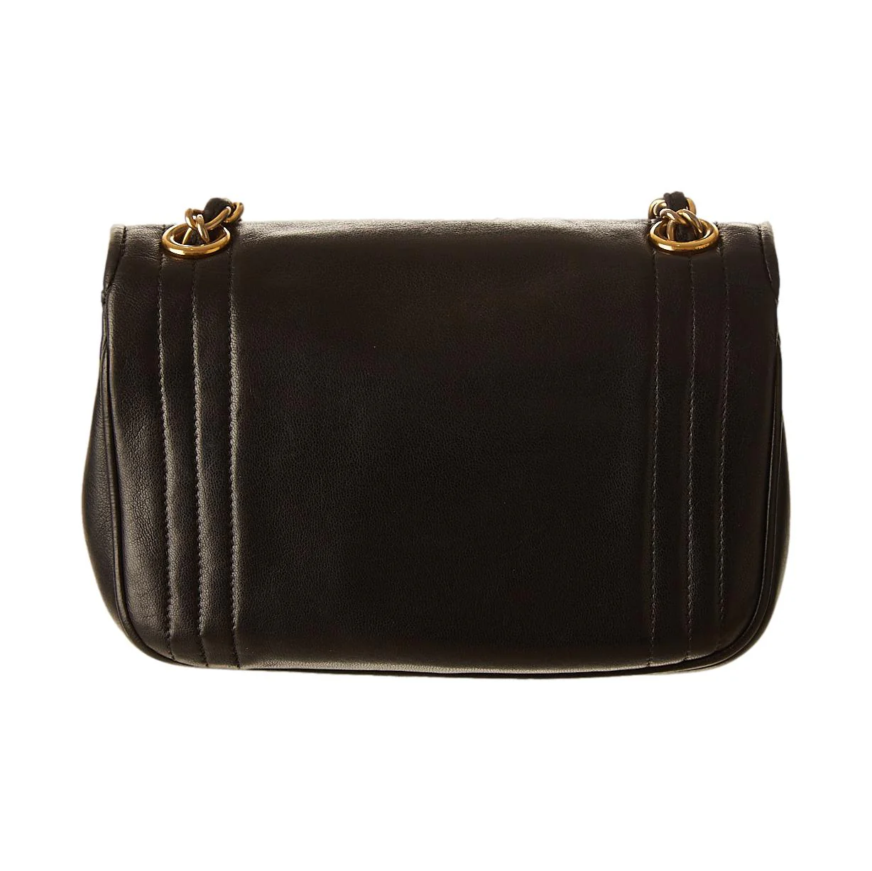 Chanel Black Mini Logo Chain Bag - Image 2