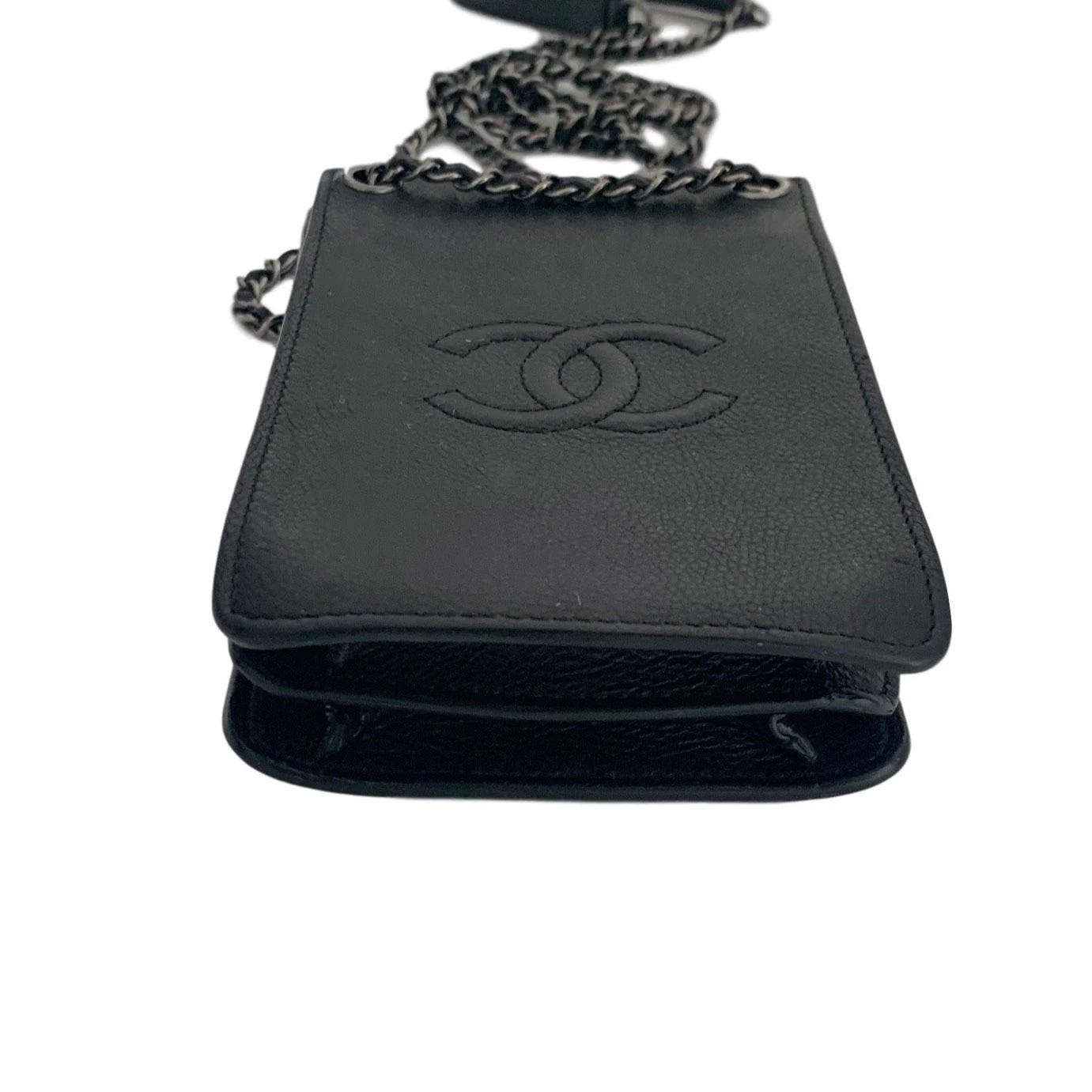 Chanel Black Mini Leather Crossbody Bag - Image 2