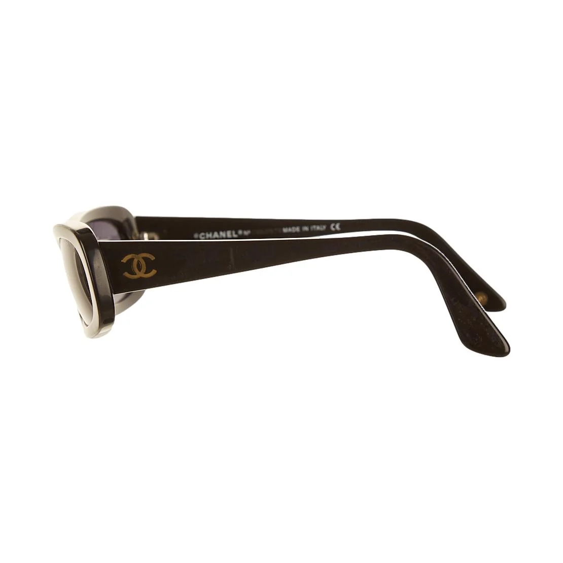 Chanel Black Mini Logo Sunglasses - Image 3
