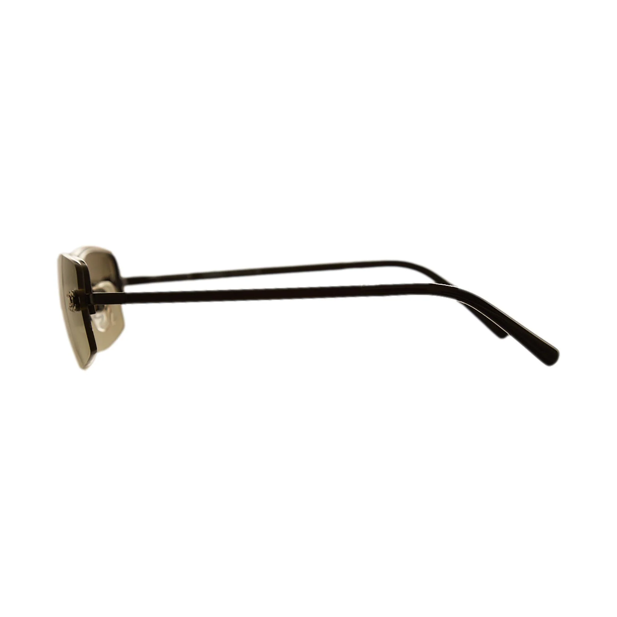Chanel Black Mini Rhinestone Rimless Sunglasses - Image 3